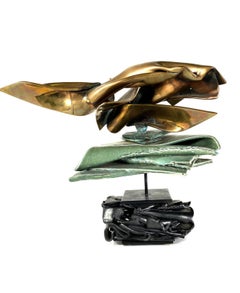 The Moderns Abstract Sculpture Bronze & Patina