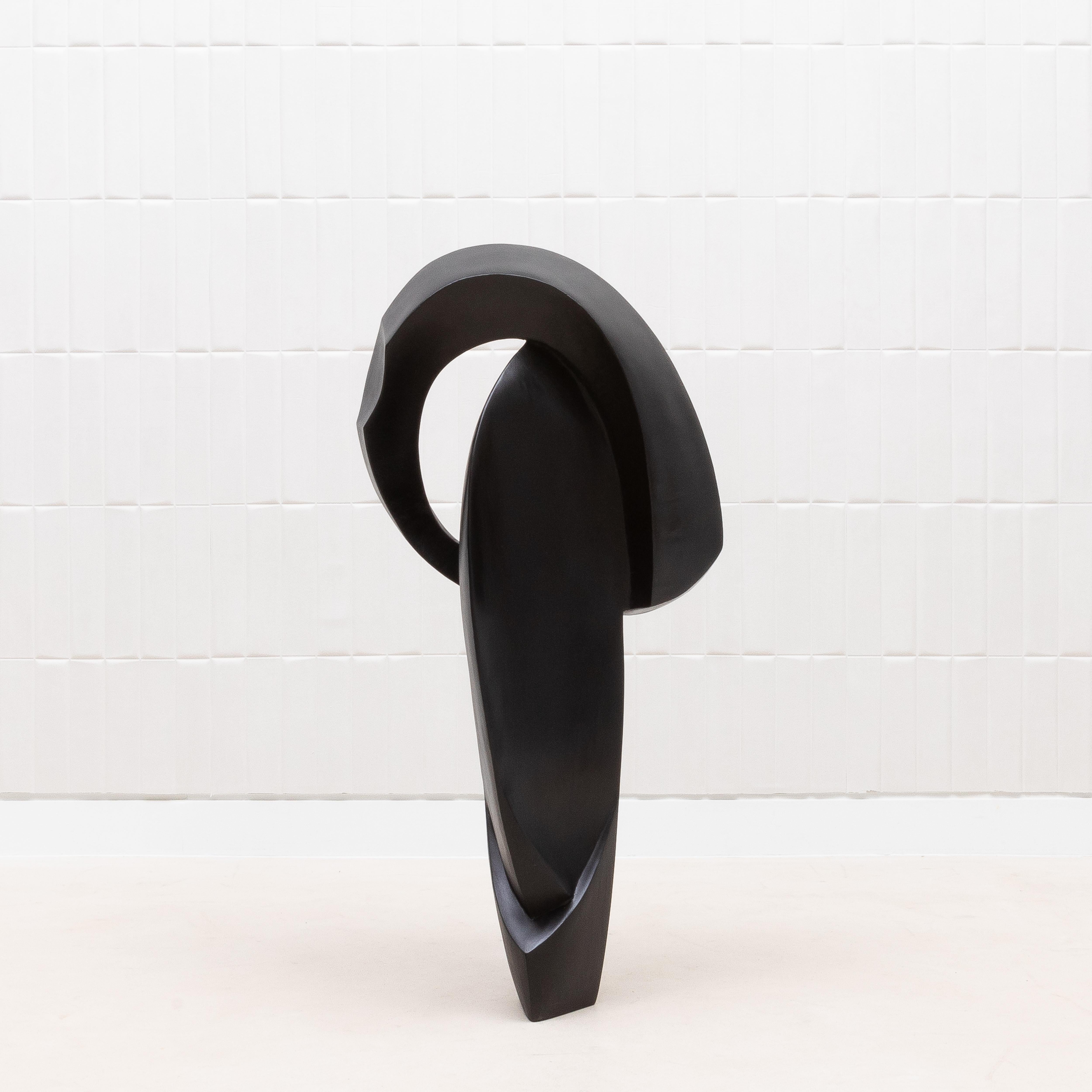 Scultura moderna astratta XL in Oak nero di Patrick Coard Paris in vendita 2