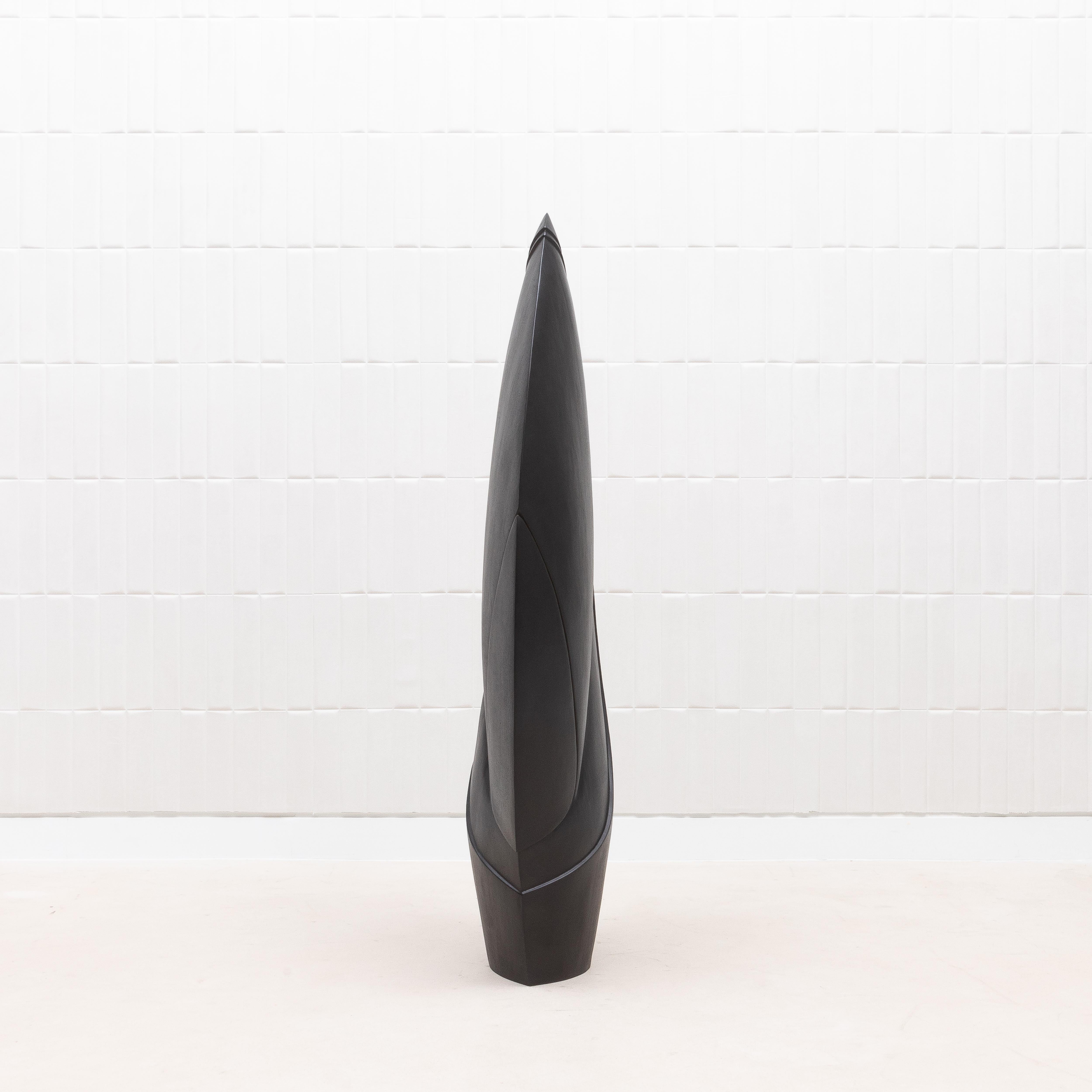 Scultura astratta moderna in Oak nero di Patrick Coard Paris in vendita 4