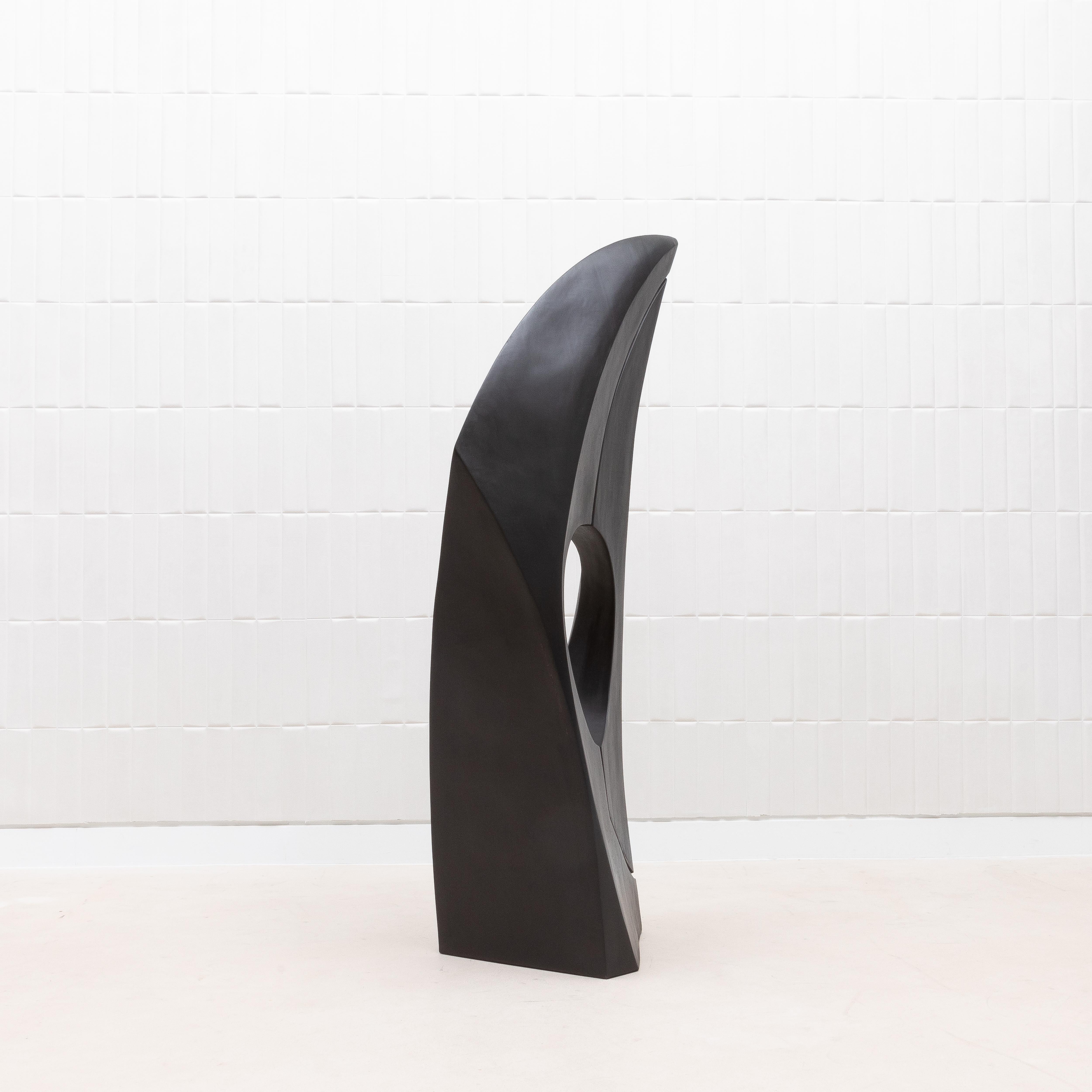 Scultura moderna astratta XL in Oak nero di Patrick Coard Paris in vendita 4