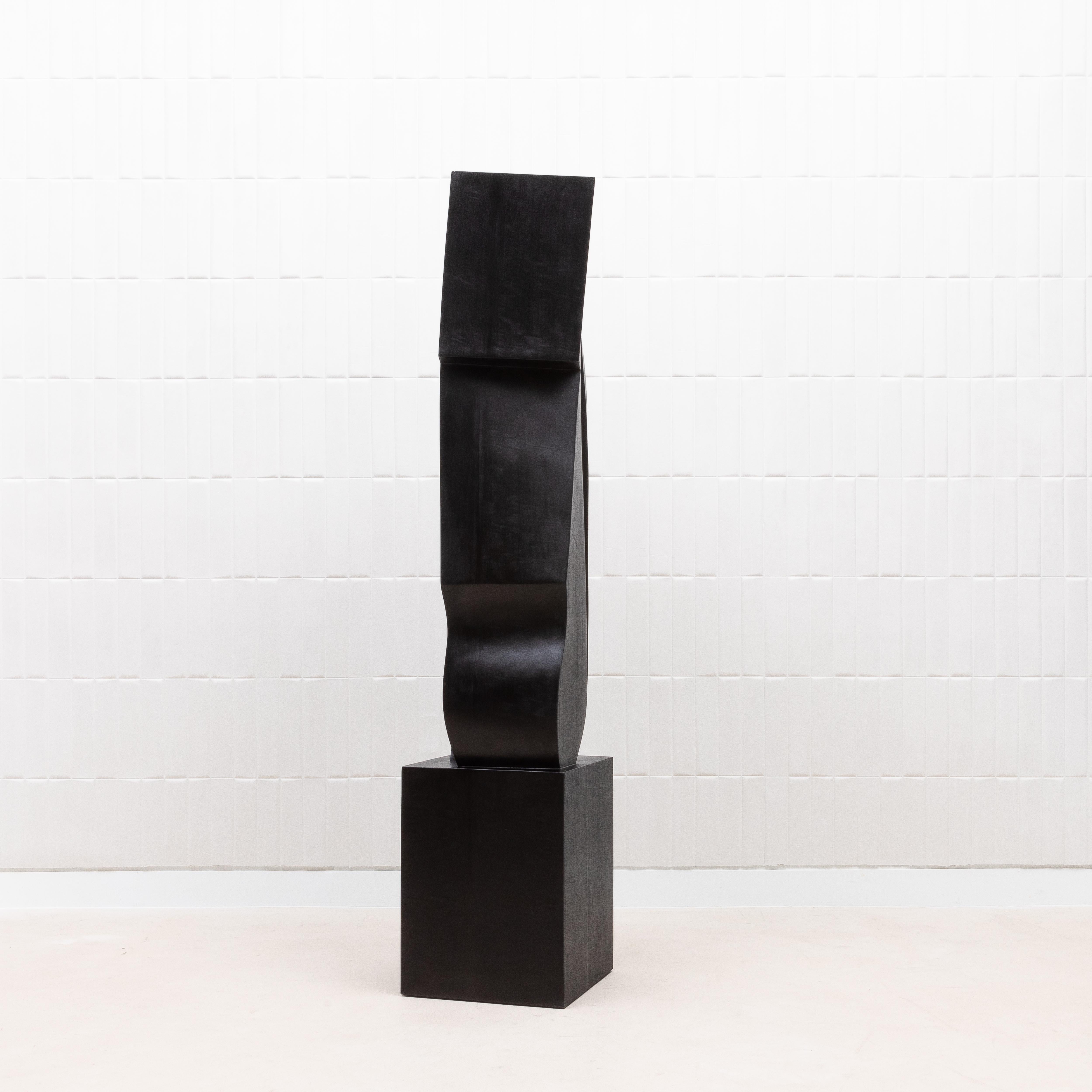 Escultura Abstracta Moderna XL en Roble Negro de Patrick Coard Paris en venta 5