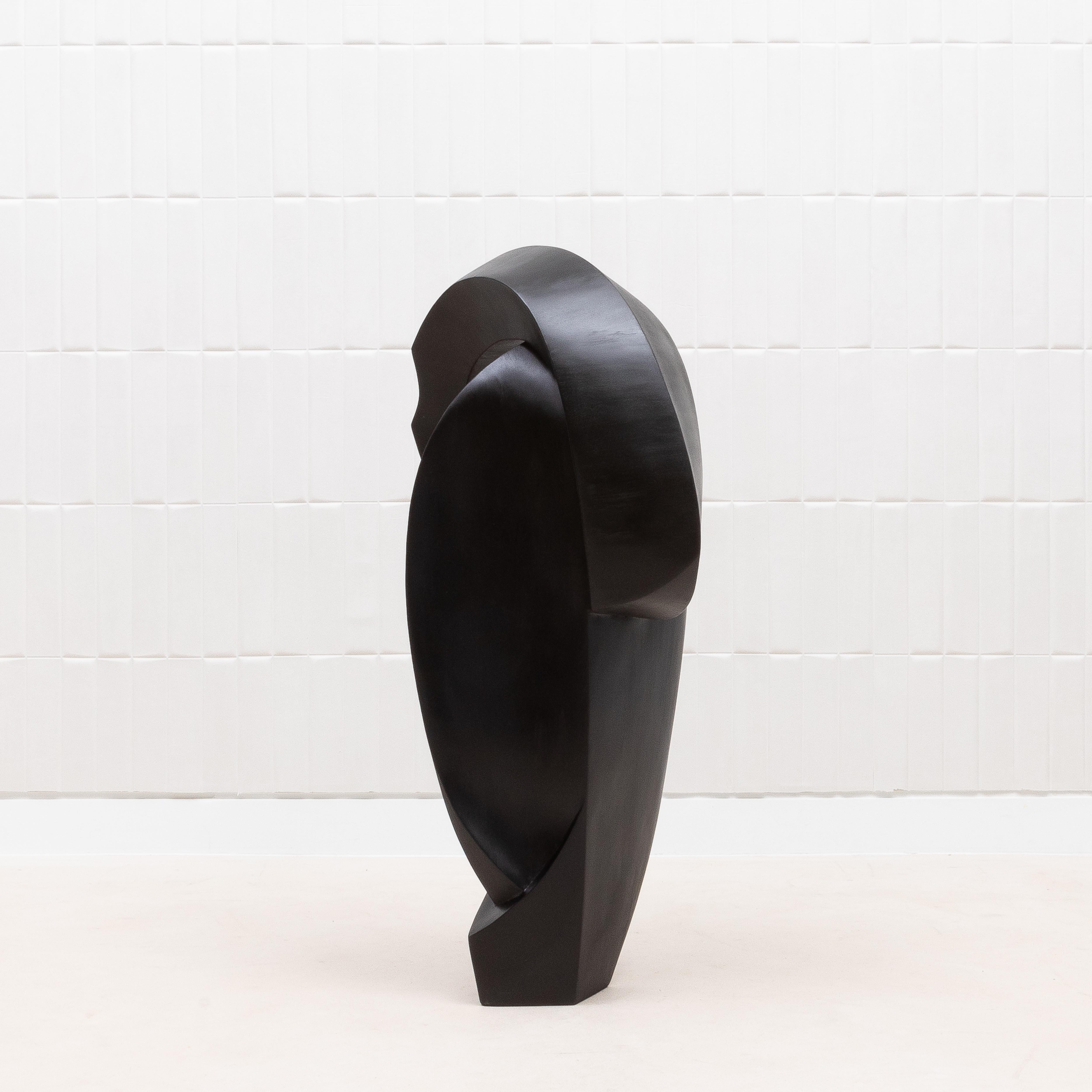 Scultura astratta moderna in Oak nero di Patrick Coard Paris in vendita 4
