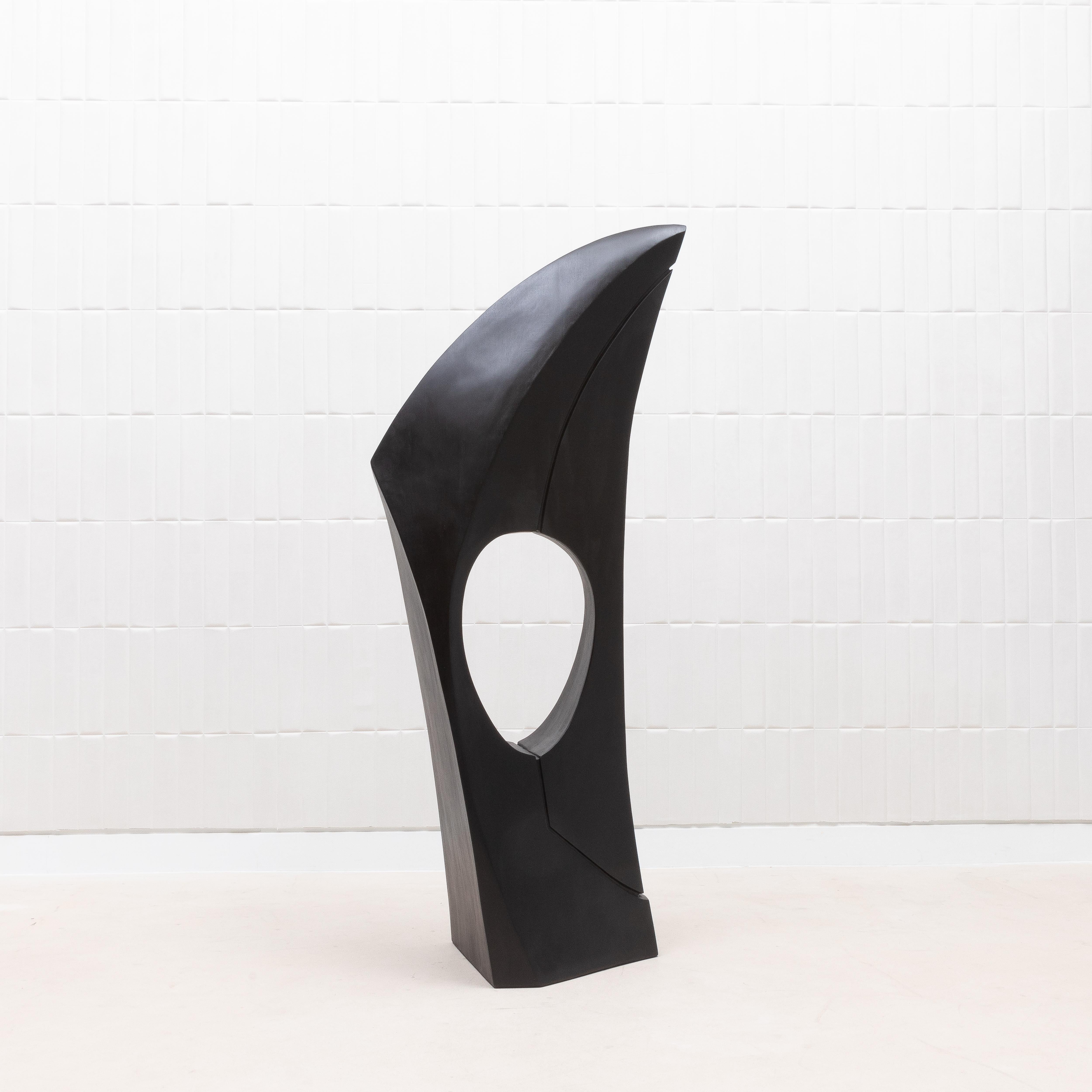 Scultura moderna astratta XL in Oak nero di Patrick Coard Paris in vendita 5