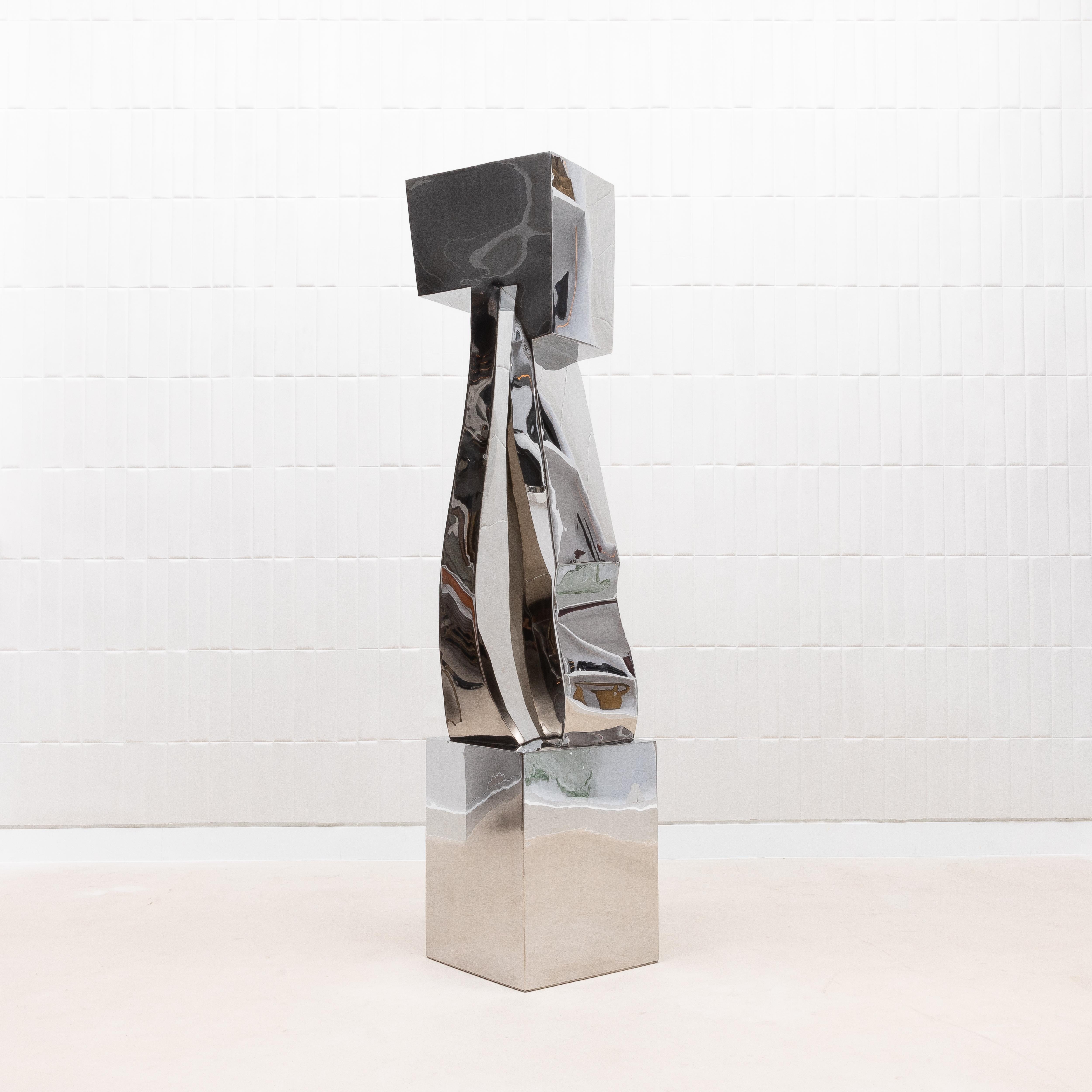 Escultura Abstracta Moderna XL en Roble Negro de Patrick Coard Paris en venta 6