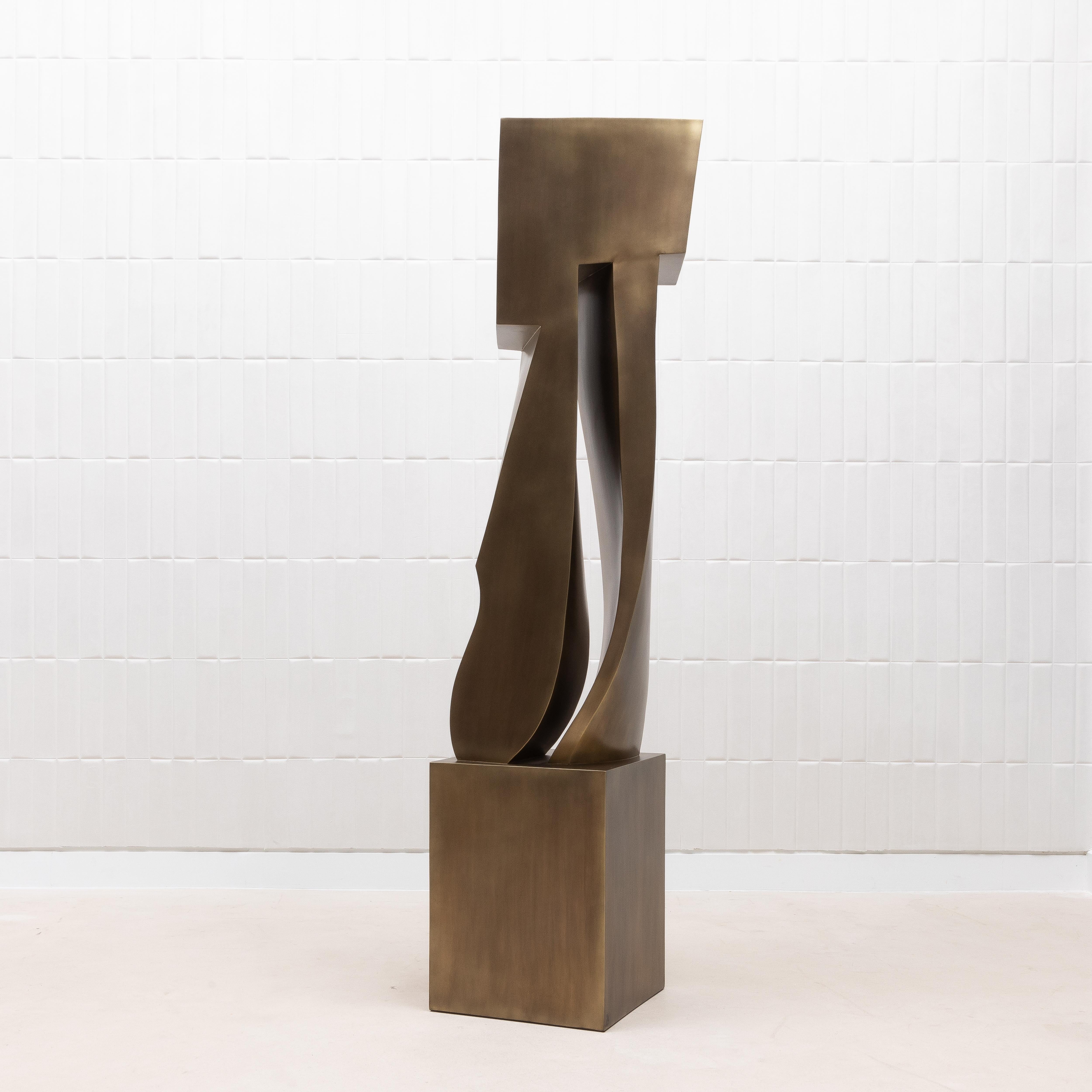 Escultura Abstracta Moderna XL en Roble Negro de Patrick Coard Paris en venta 7