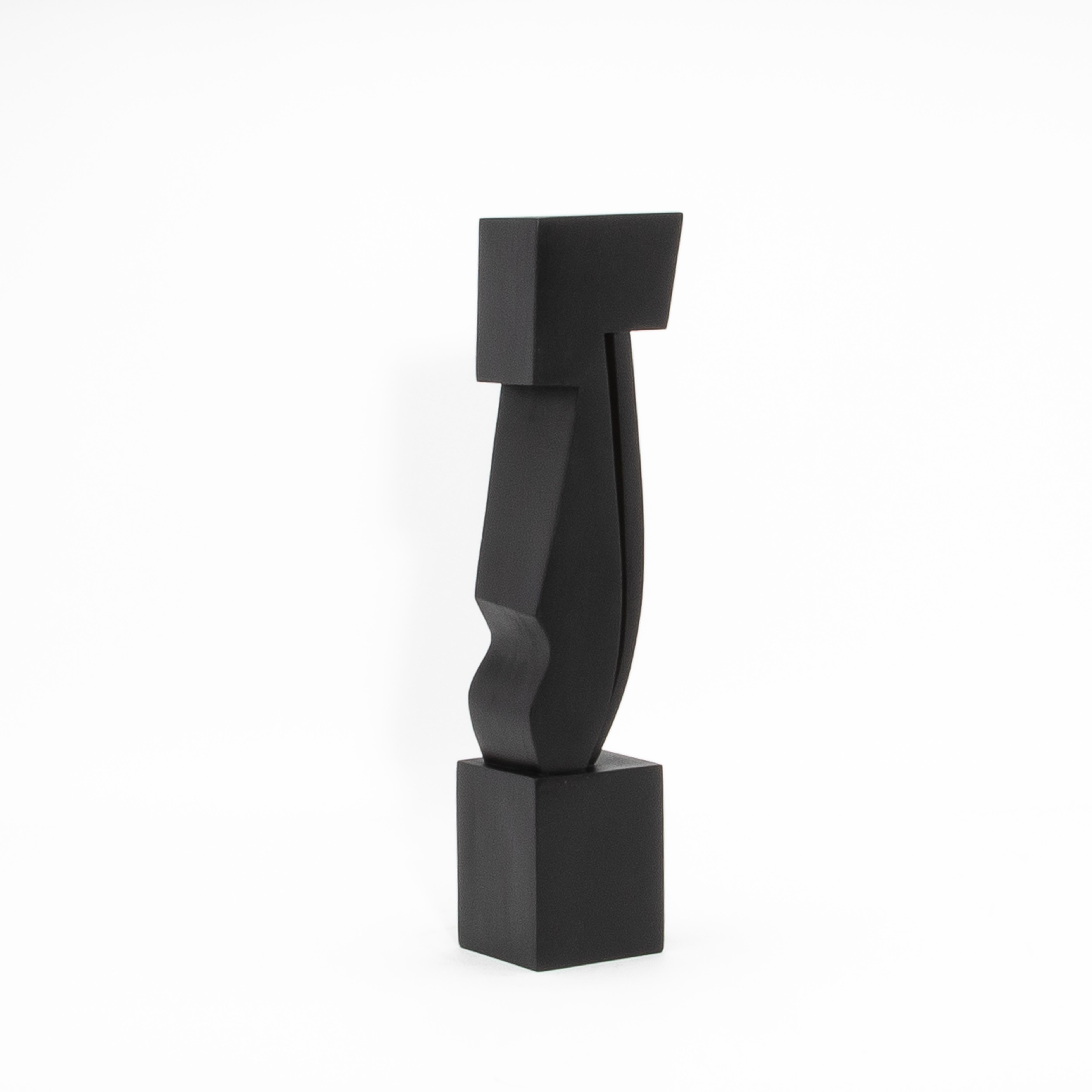Filippino Scultura astratta moderna in Oak nero di Patrick Coard Paris in vendita