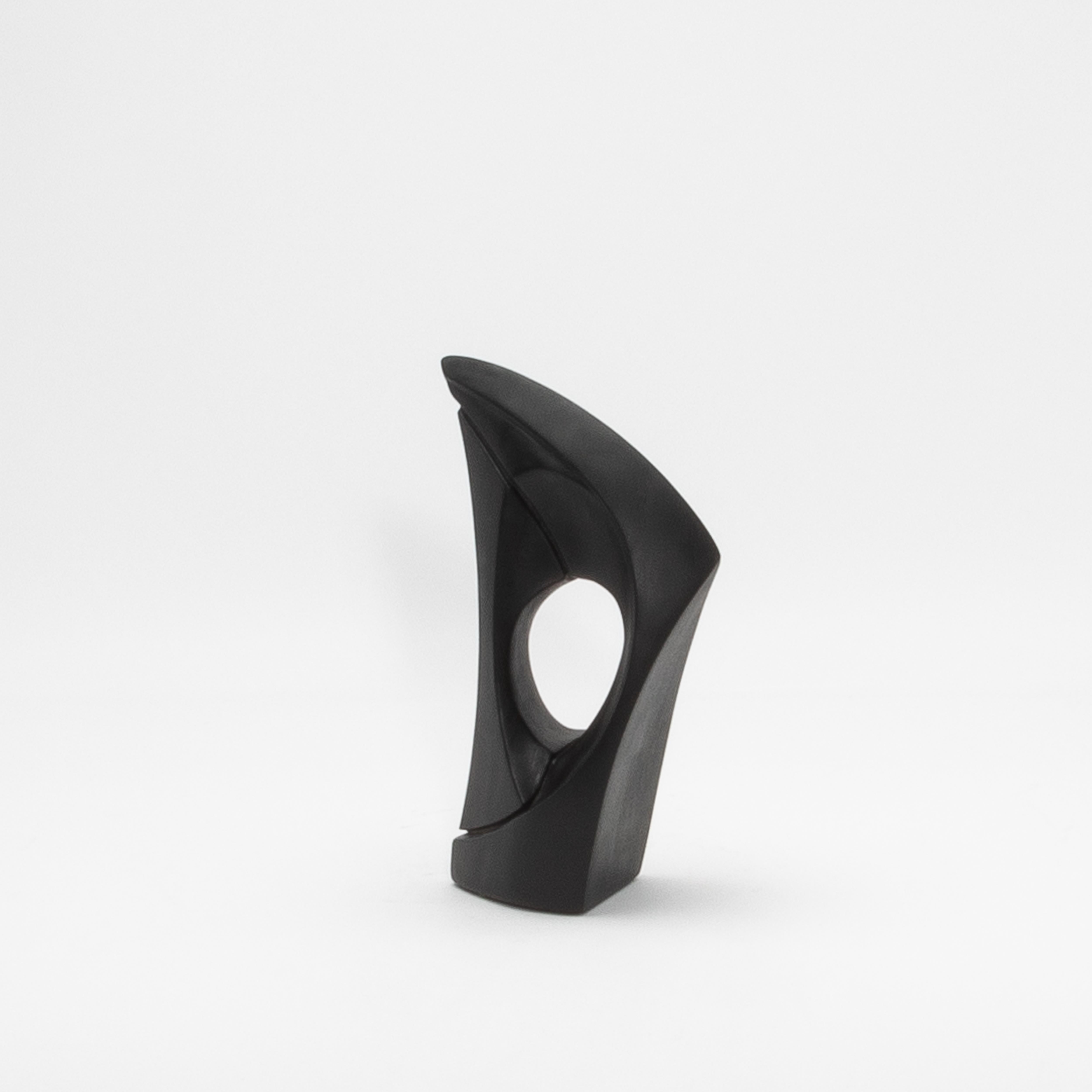 Fatto a mano Scultura astratta moderna in Oak nero di Patrick Coard Paris in vendita