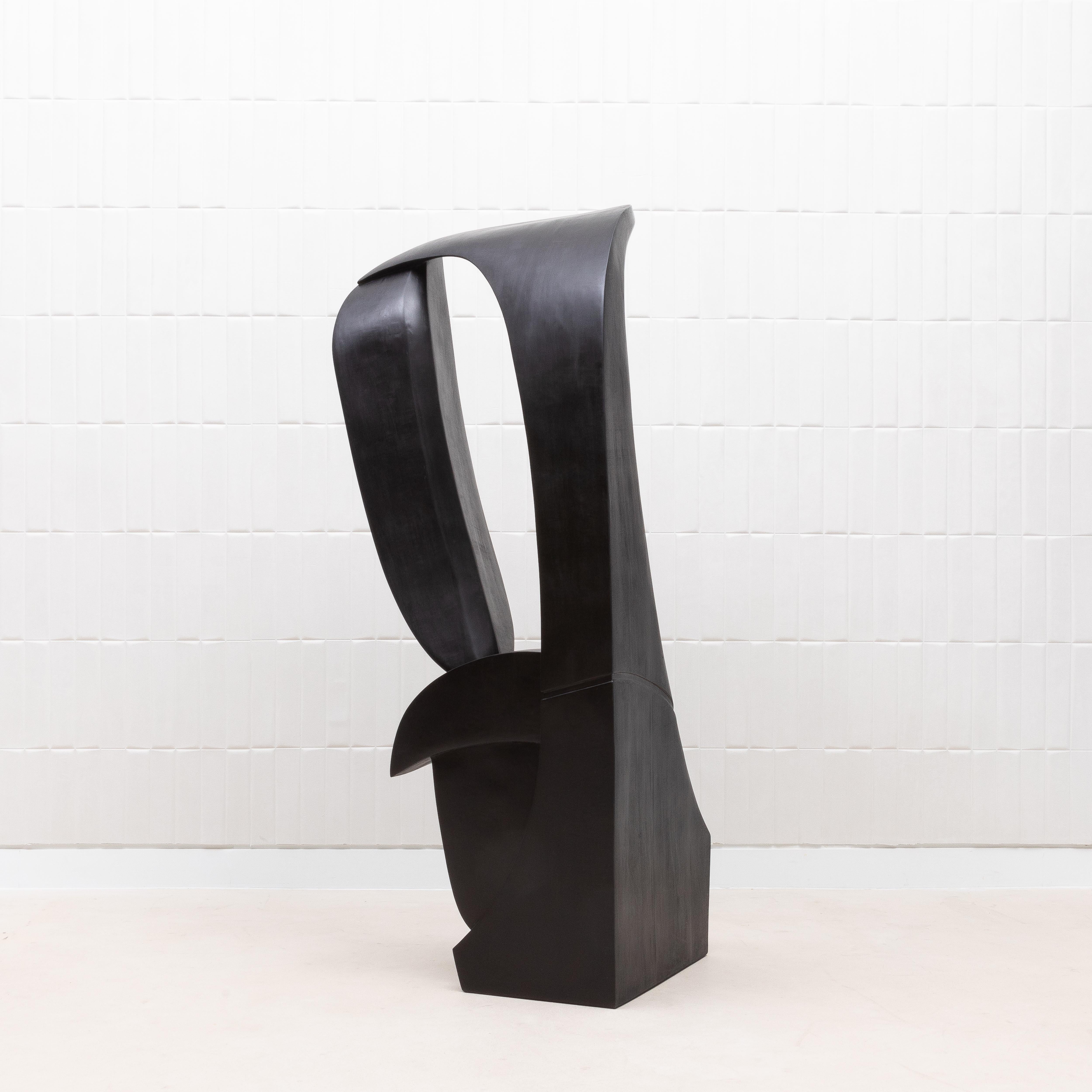 XXI secolo e contemporaneo Scultura astratta moderna in Oak nero di Patrick Coard Paris in vendita