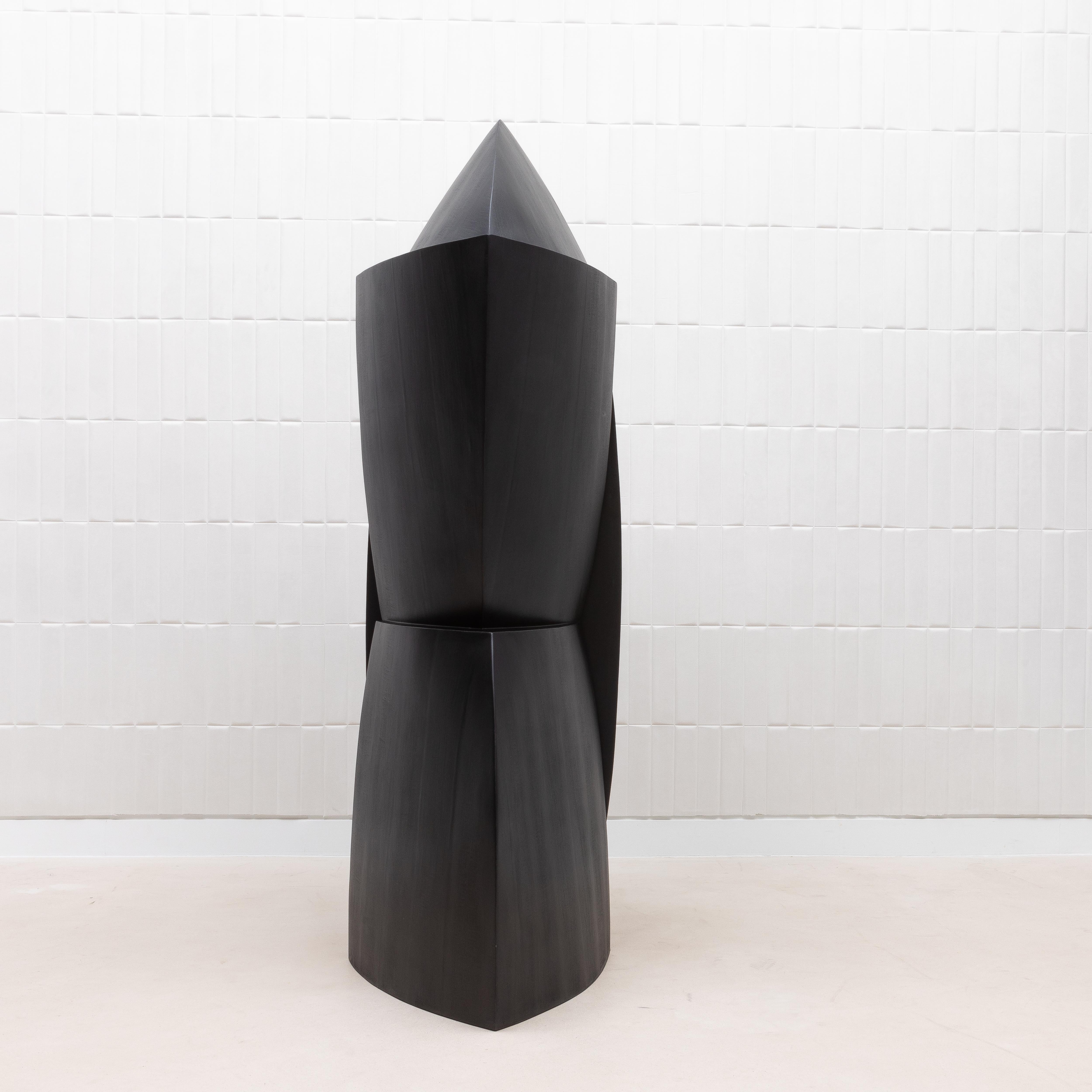 XXI secolo e contemporaneo Scultura astratta moderna in Oak nero di Patrick Coard Paris in vendita