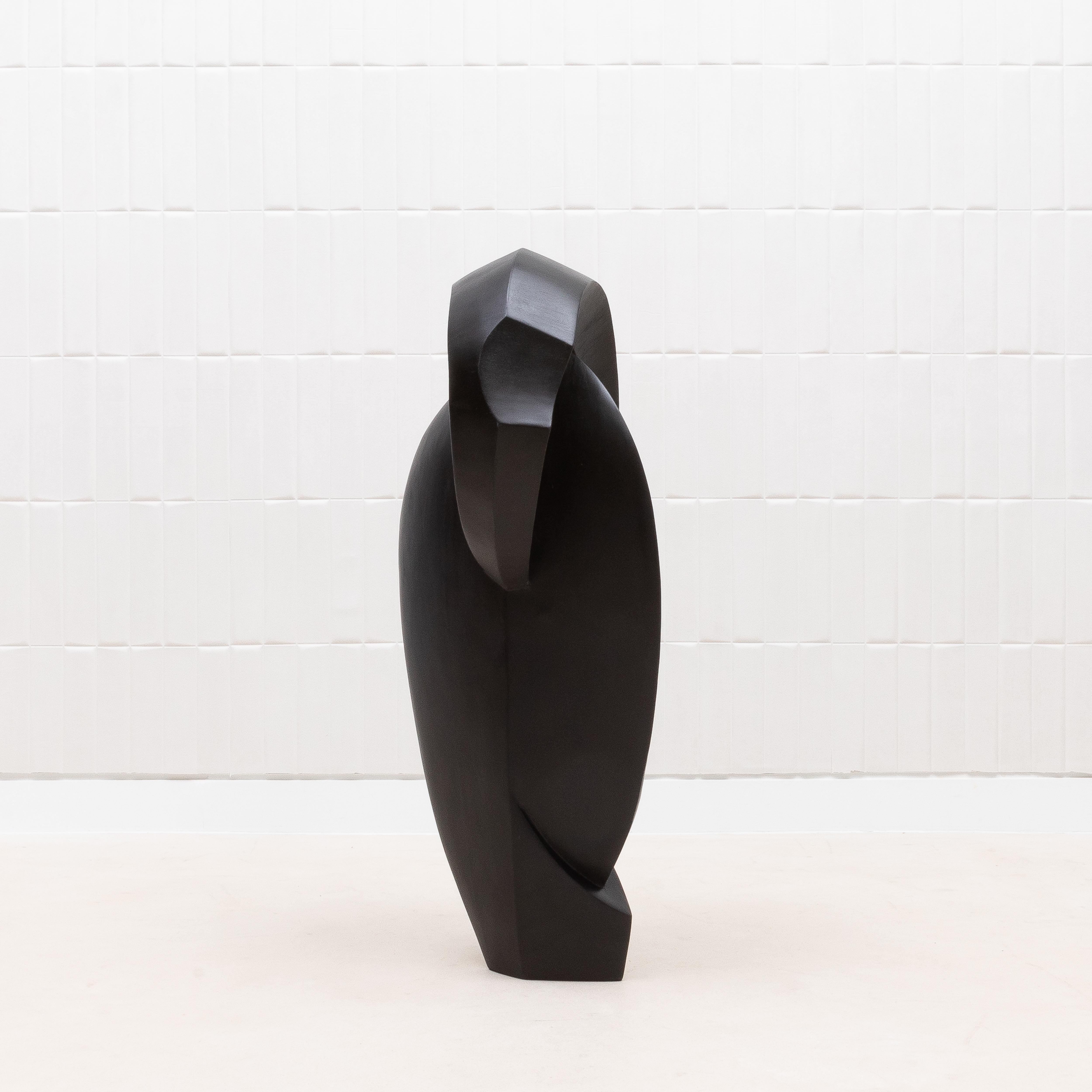 XXI secolo e contemporaneo Scultura astratta moderna in Oak nero di Patrick Coard Paris in vendita
