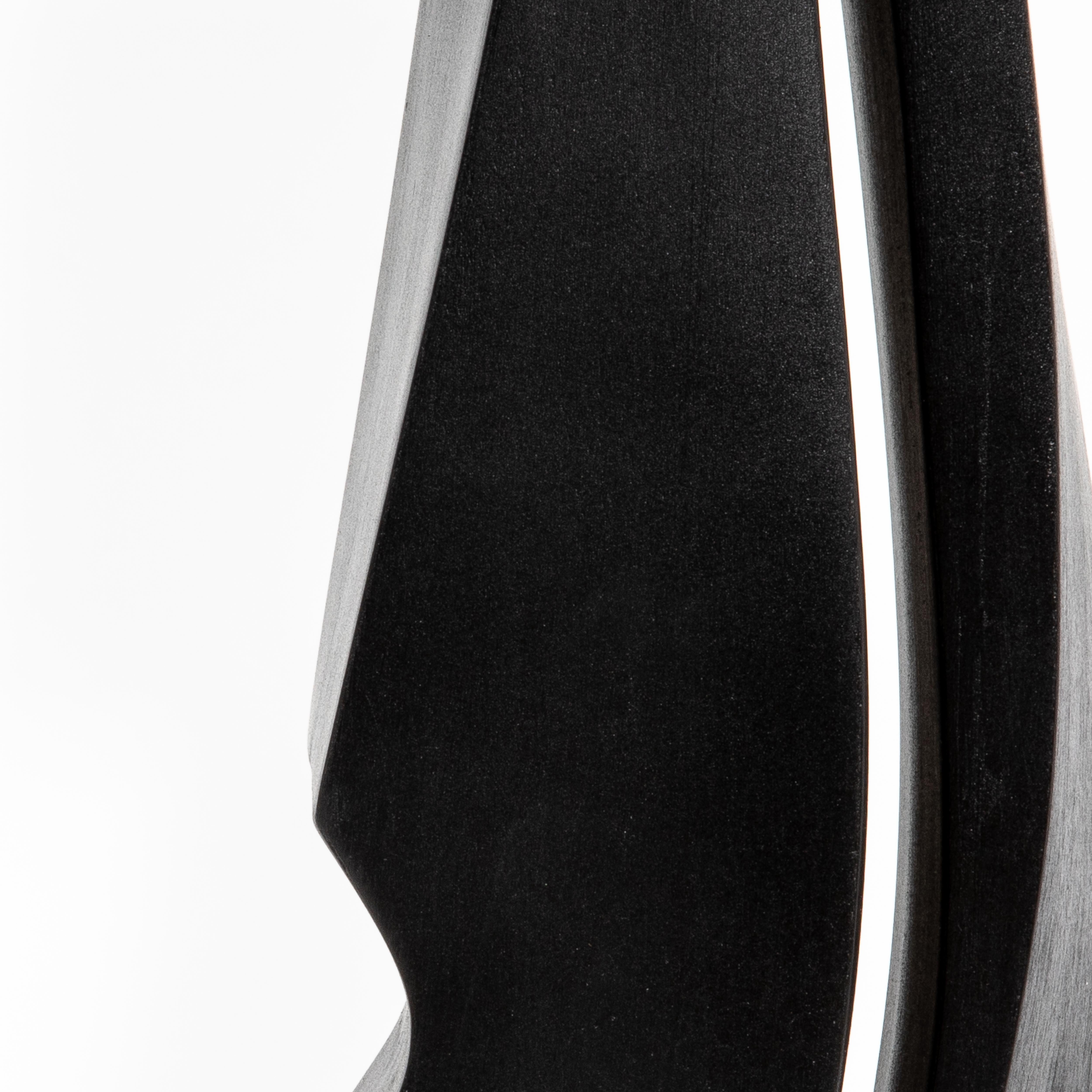 Quercia Scultura astratta moderna in Oak nero di Patrick Coard Paris in vendita