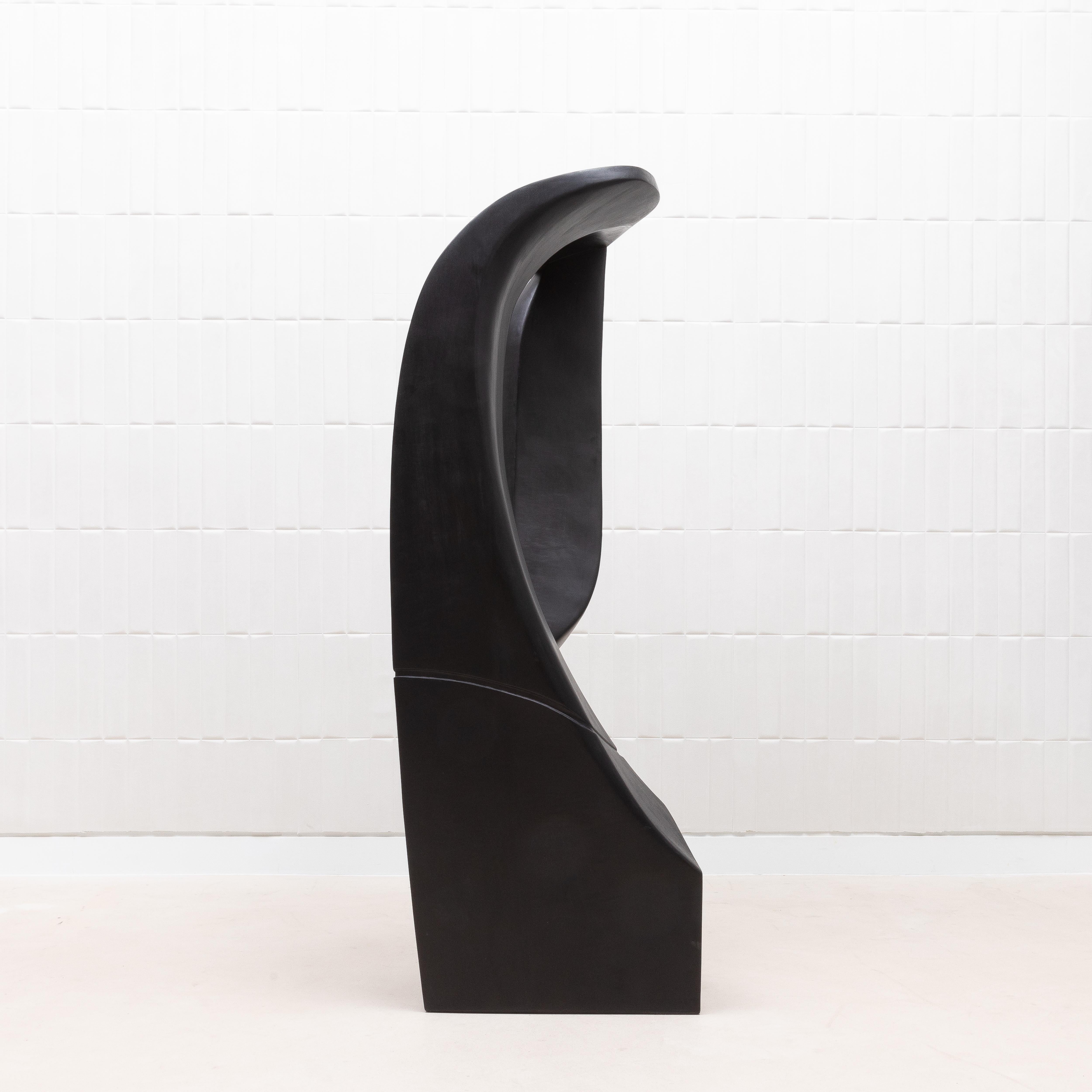 Scultura astratta moderna in Oak nero di Patrick Coard Paris in vendita 1