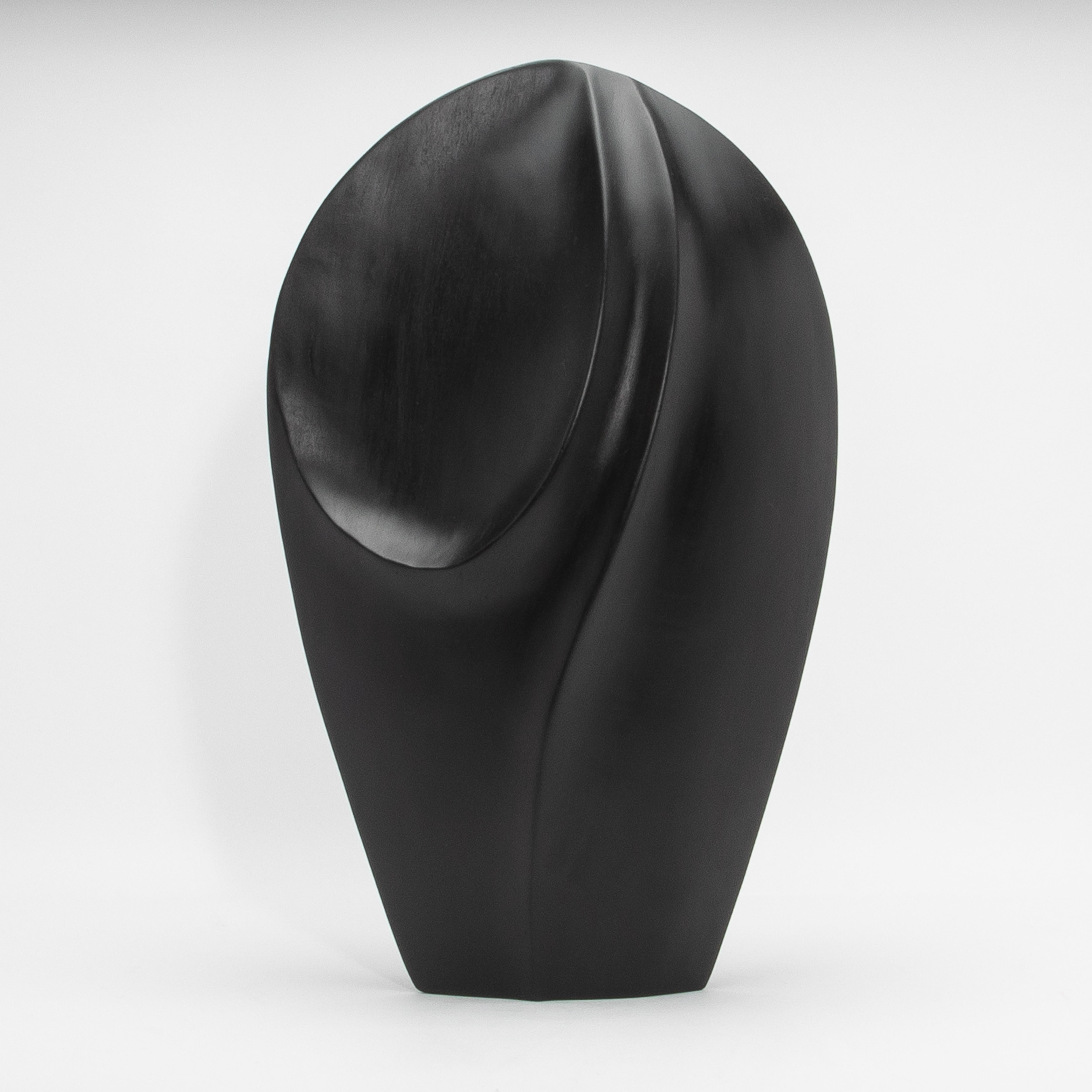 Modern Abstract Sculpture in Black Oak by Patrick Coard Paris For Sale 3