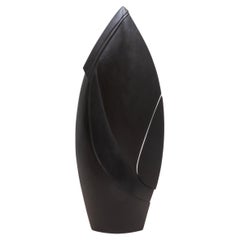 Moderne abstrakte Skulptur aus schwarzer Eiche von Patrick Coard Paris