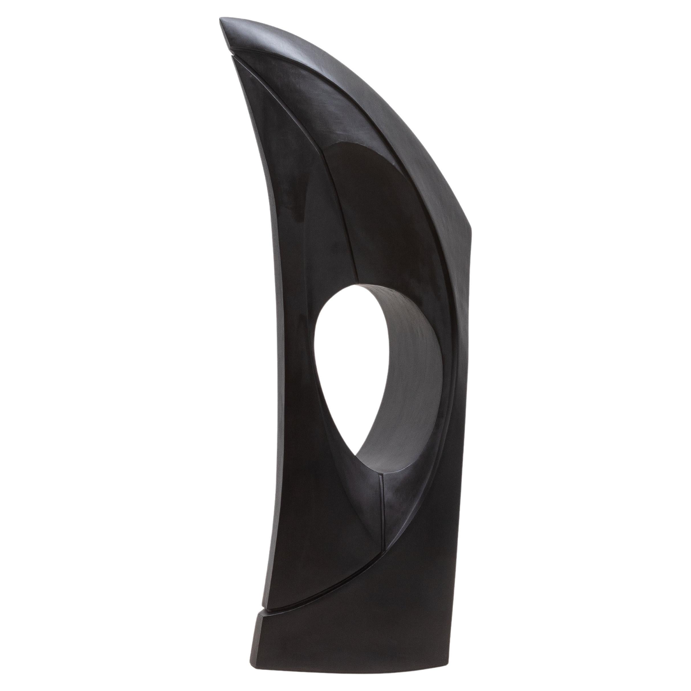 Escultura Abstracta Moderna XL en Roble Negro de Patrick Coard Paris