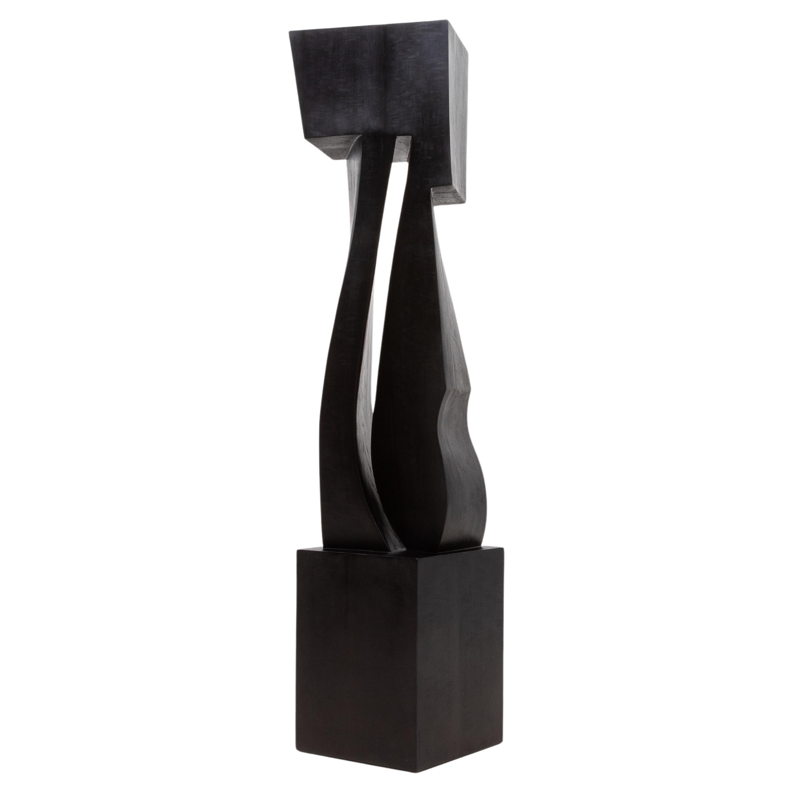 Escultura Abstracta Moderna XL en Roble Negro de Patrick Coard Paris en venta