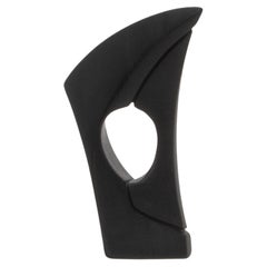 Modern Abstract Sculpture in Black Oak by Patrick Coard Paris