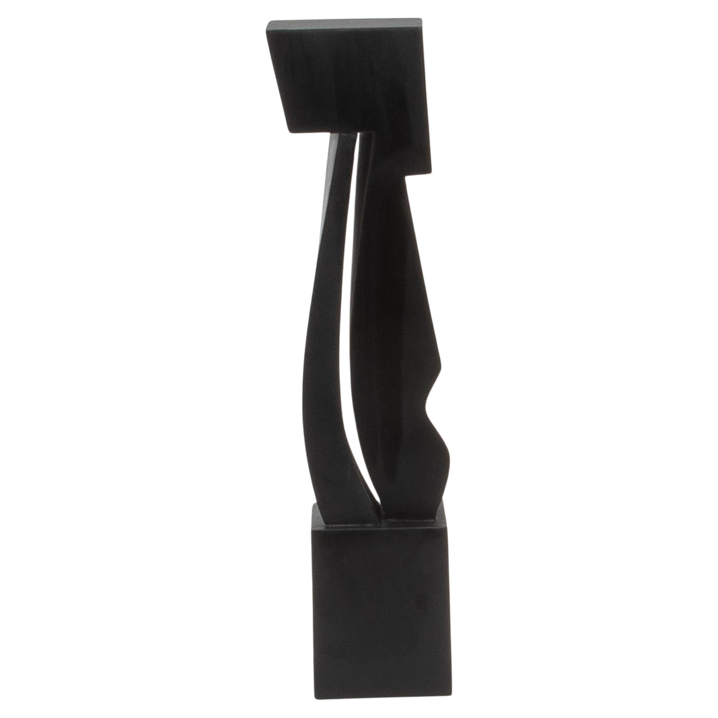 Escultura Abstracta Moderna en Roble Negro de Patrick Coard Paris