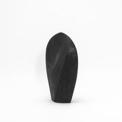 Modern Abstract Sculpture in Black Shagreen by Patrick Coard Paris