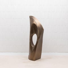 Scultura astratta moderna XL in bronzo patinato ottone di Patrick Coard Paris