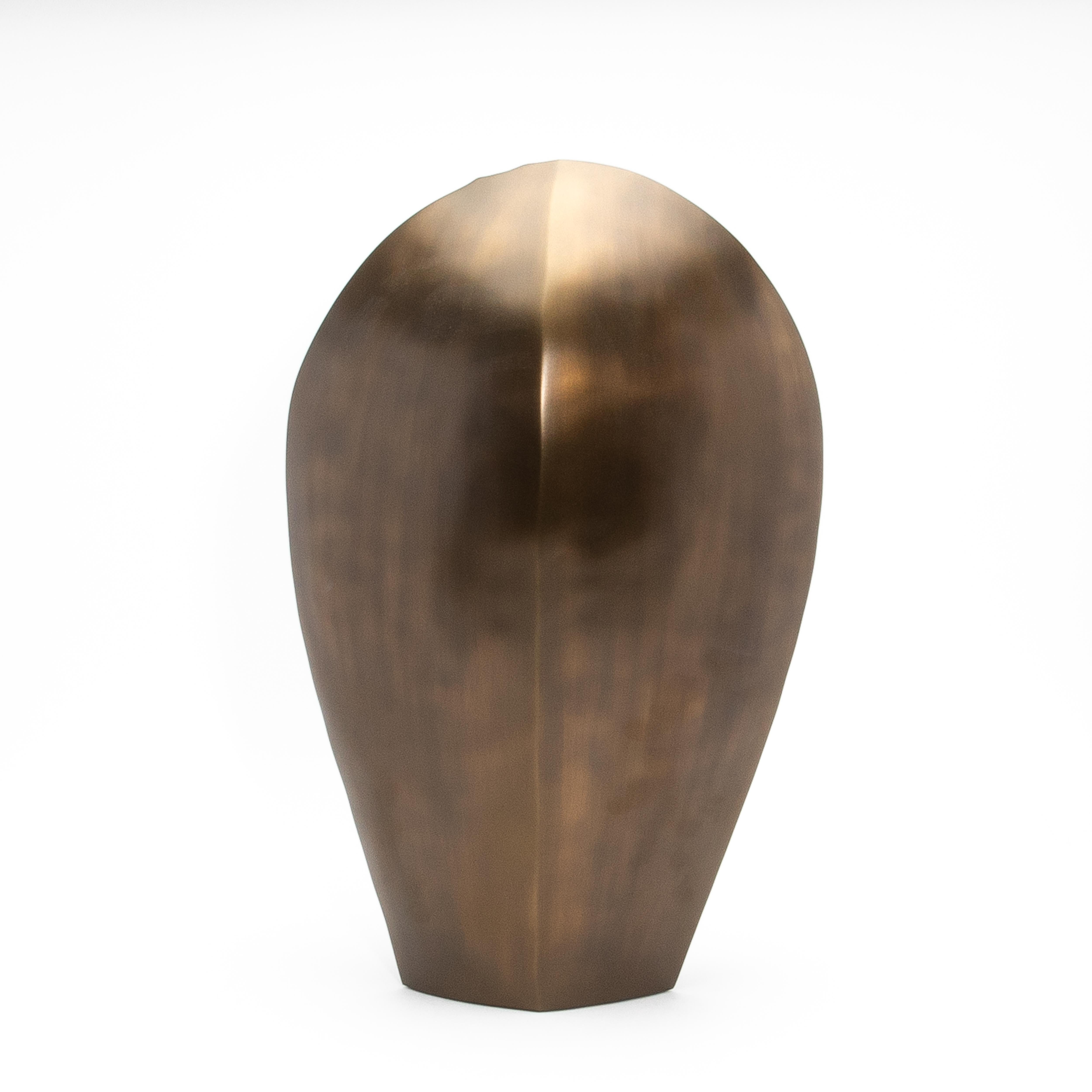 Filippino Scultura astratta moderna in ottone patinato bronzo di Patrick Coard Paris in vendita