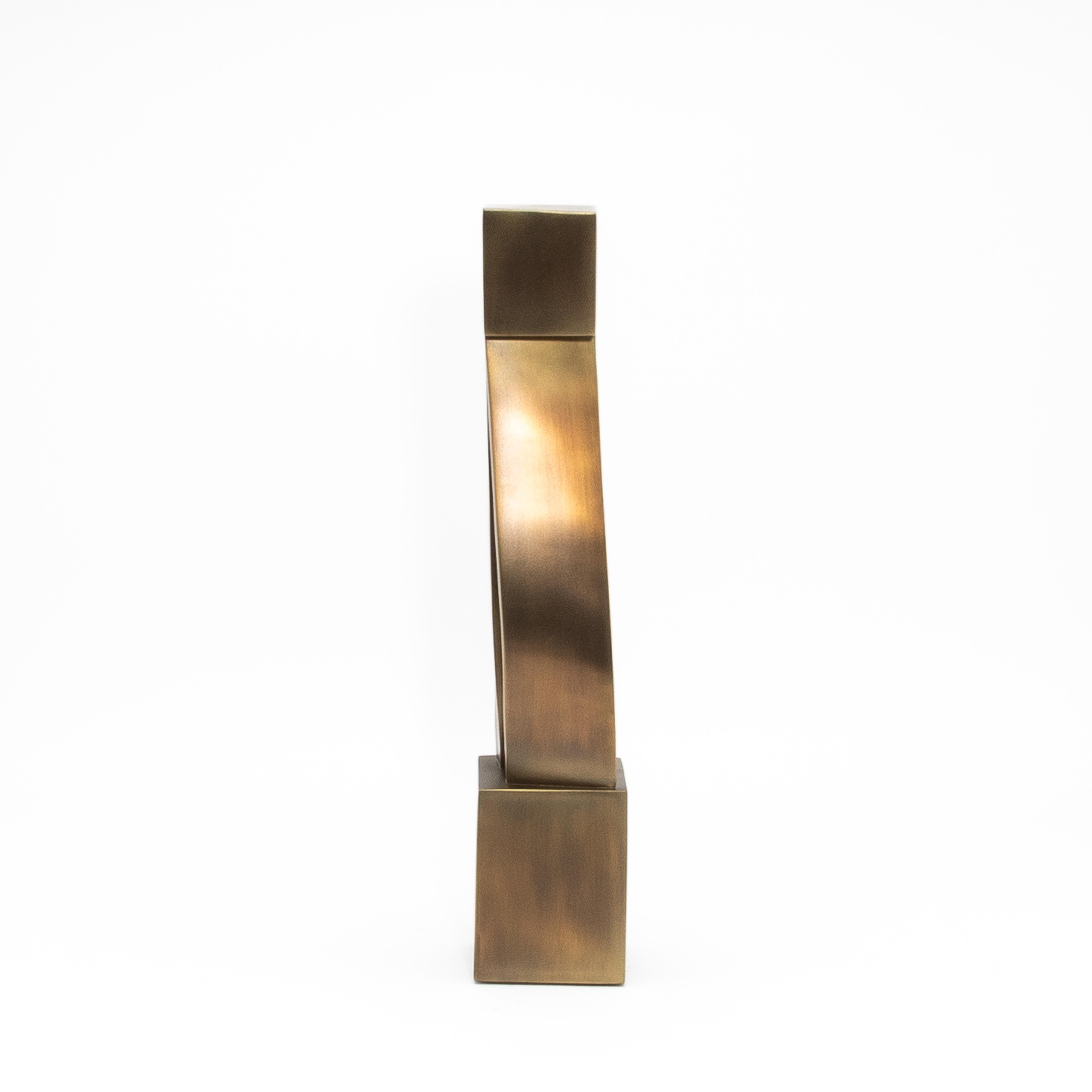 Scultura astratta moderna in ottone patinato bronzo di Patrick Coard Paris In condizioni Nuovo in vendita a West Hollywood, CA