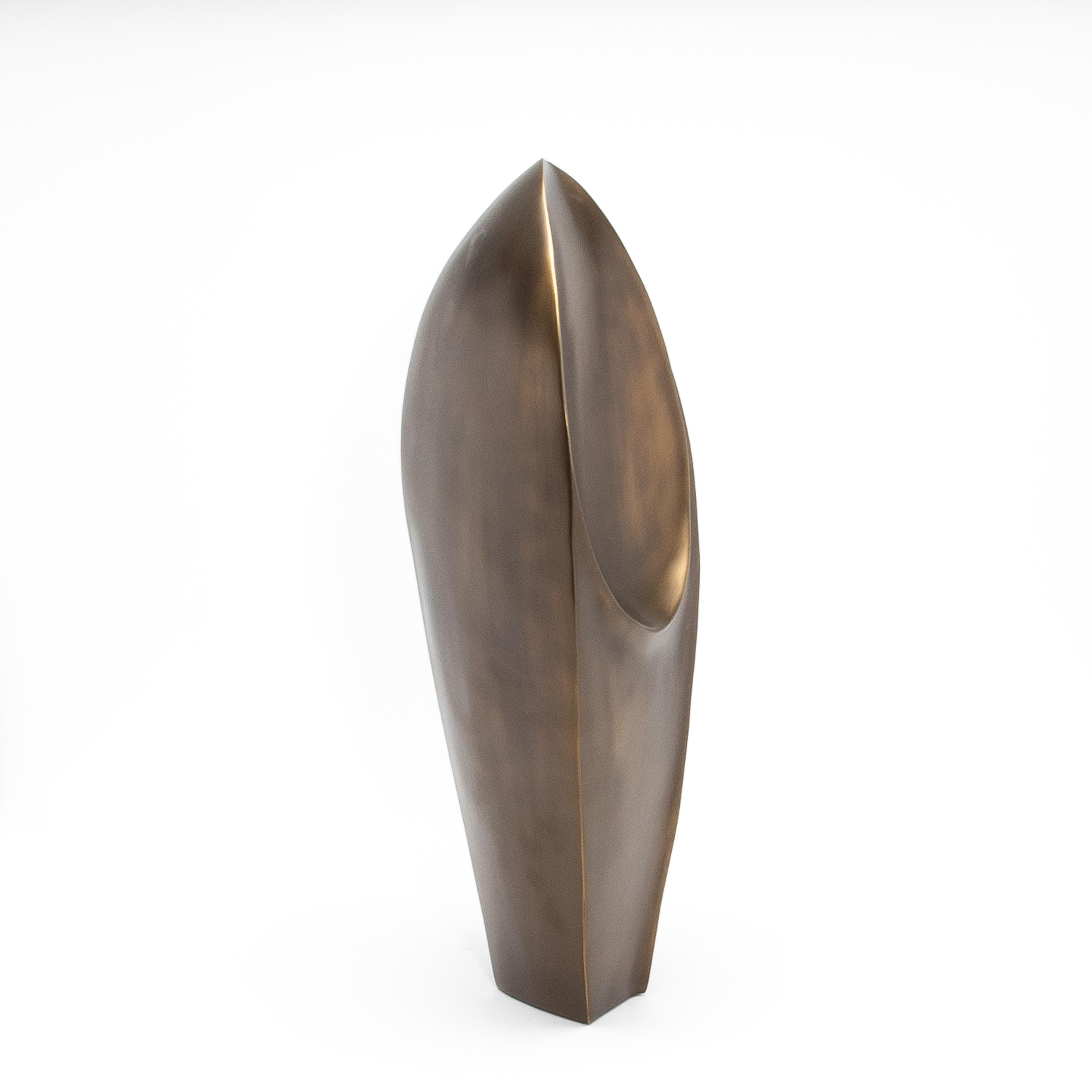Scultura astratta moderna in ottone patinato bronzo di Patrick Coard Paris In condizioni Nuovo in vendita a West Hollywood, CA