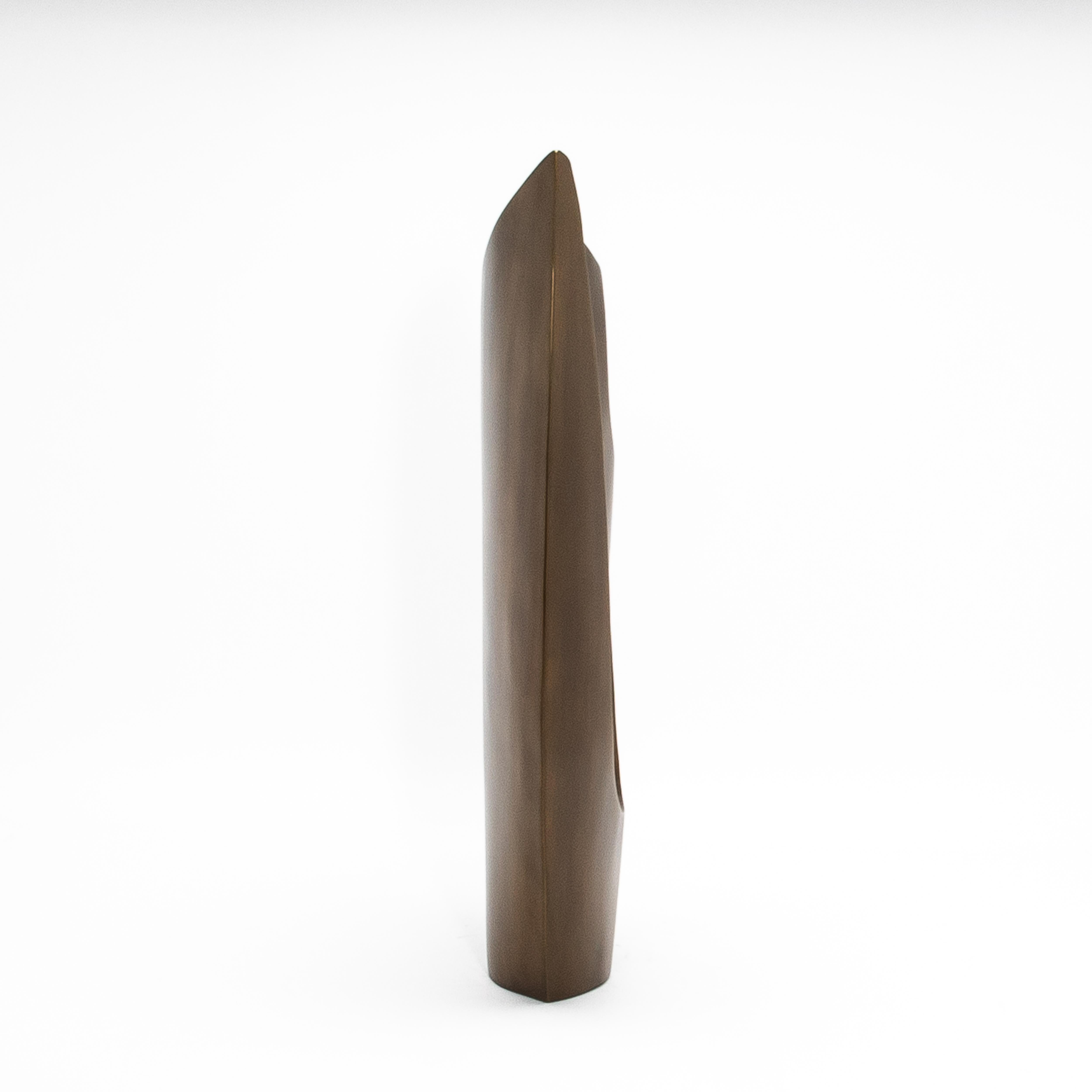XXIe siècle et contemporain Modernity Abstract Sculpture XL in Bronze Patina Brass by Patrick Coard Paris en vente