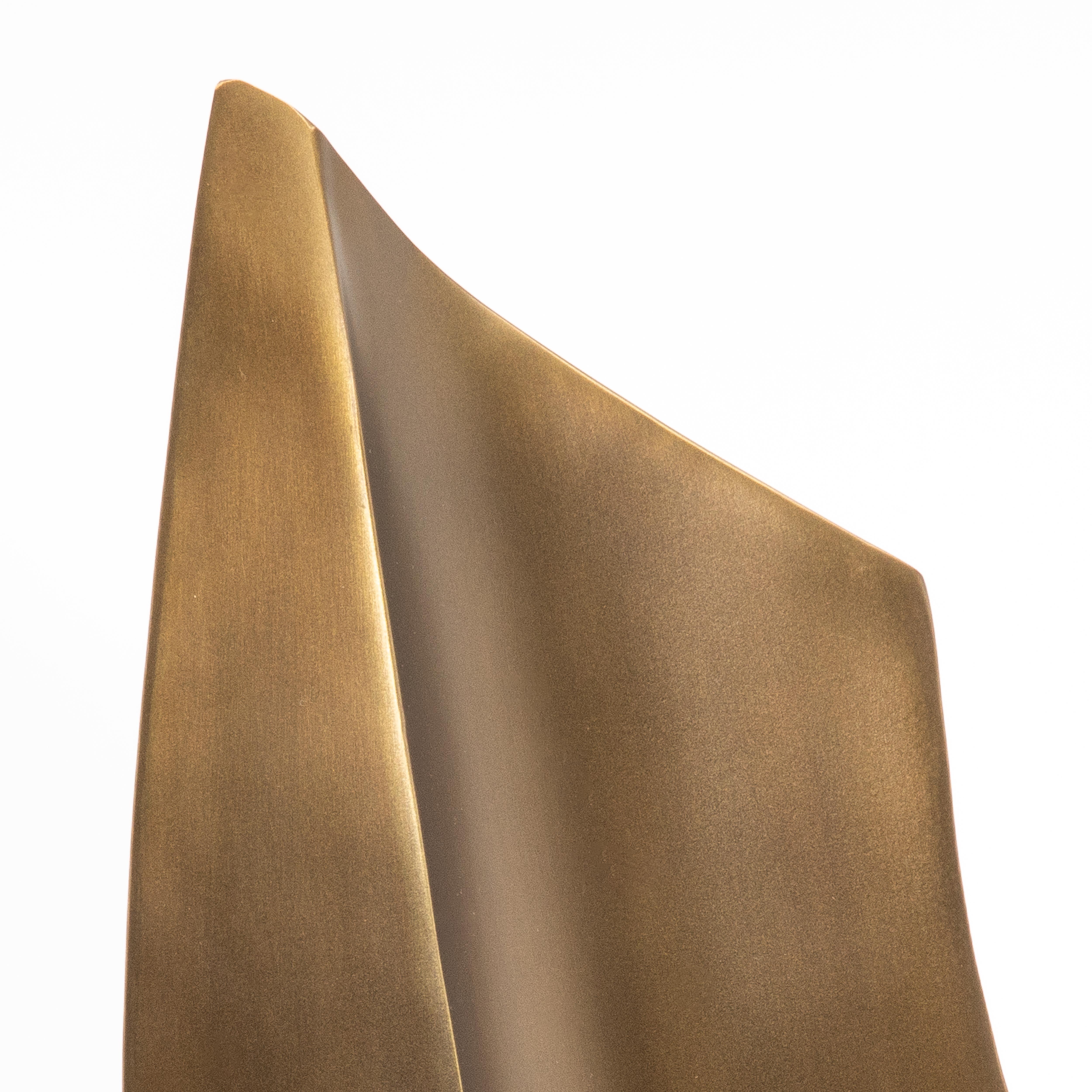 Modernity Abstract Sculpture XL in Bronze Patina Brass by Patrick Coard Paris en vente 1