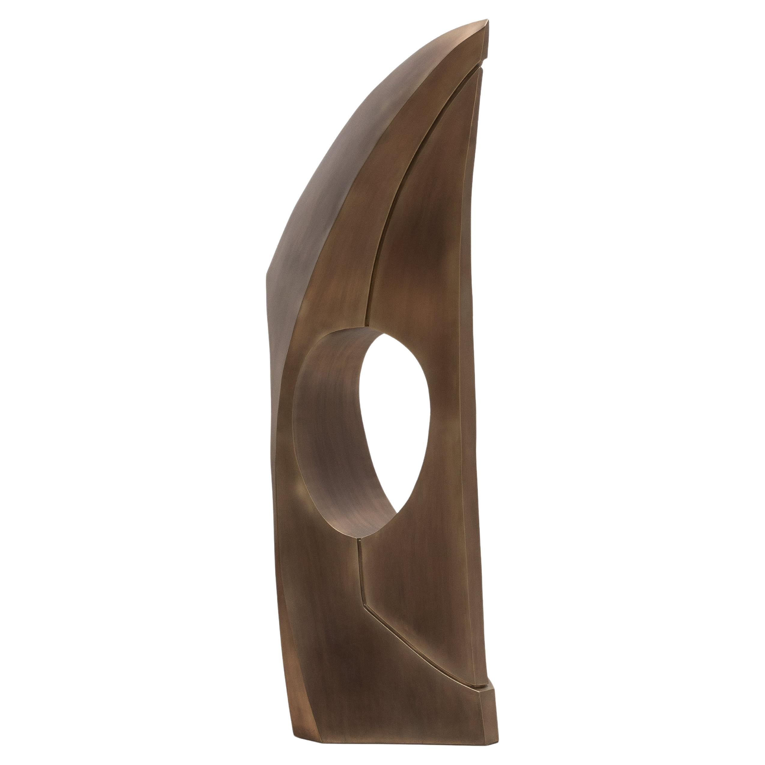 Sculpture moderne abstraite XL en bronze patiné par Patrick Coard Paris