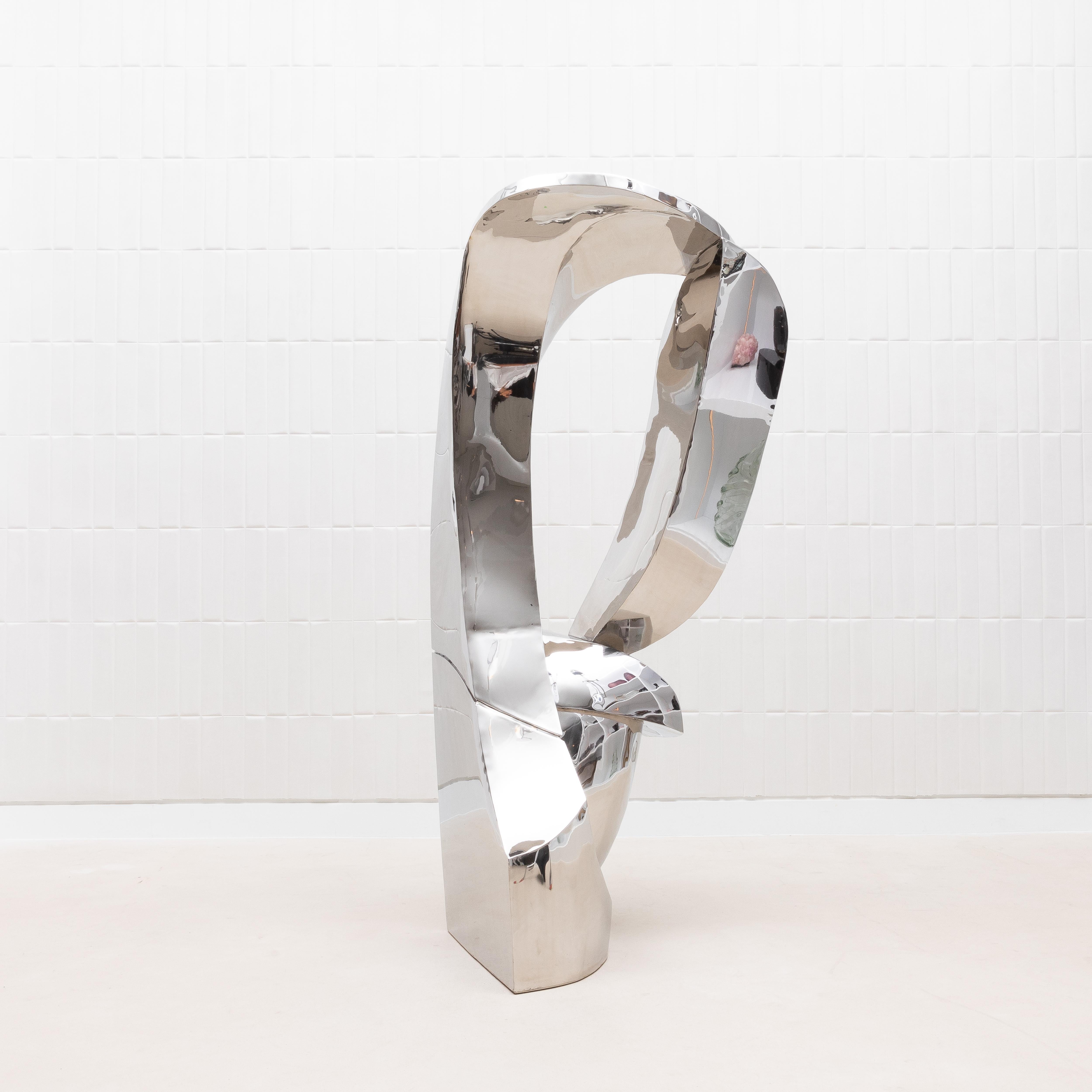 Scultura astratta moderna in acciaio lucido di Patrick Coard Paris in vendita 4