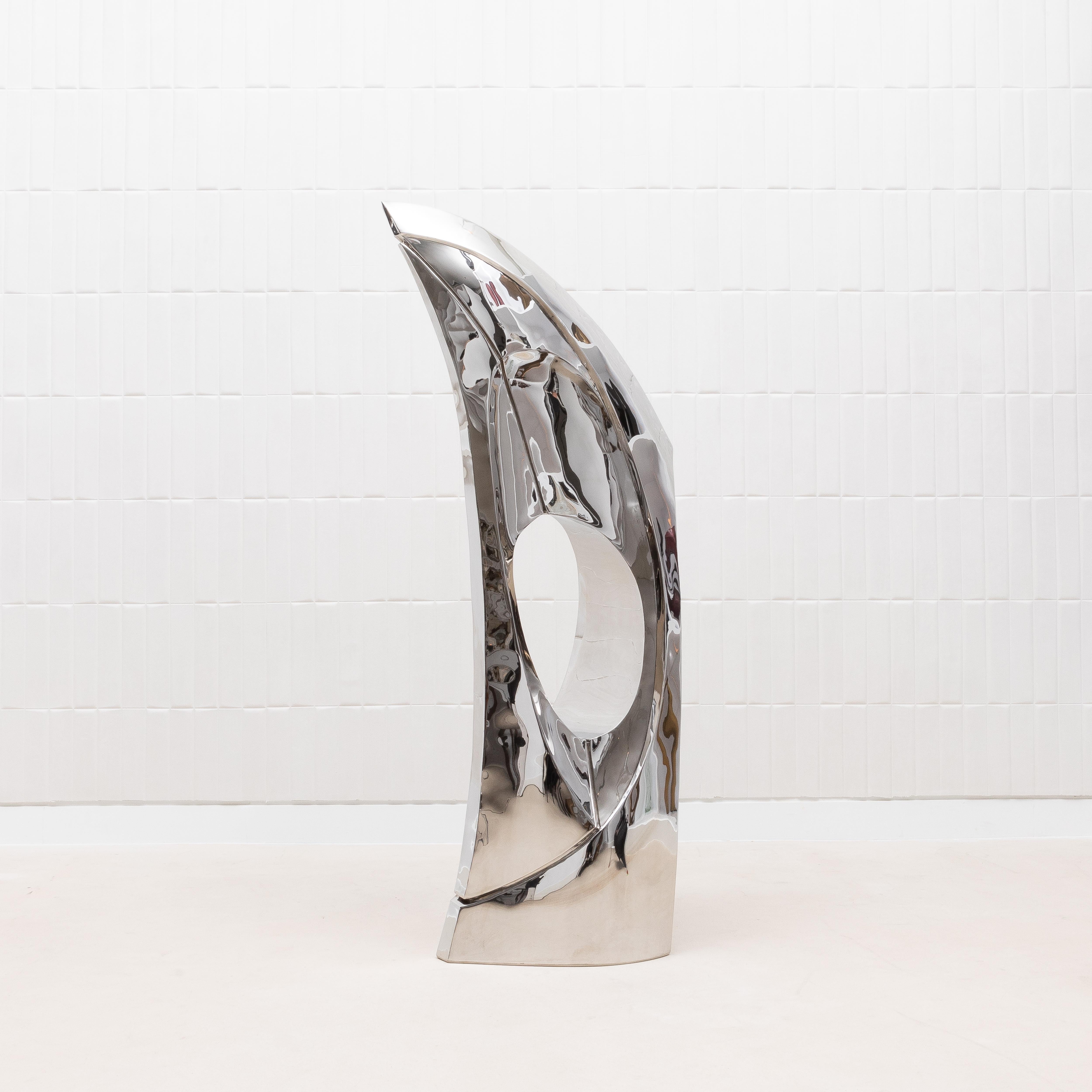 Scultura astratta moderna XL in acciaio lucido di Patrick Coard Paris in vendita 5