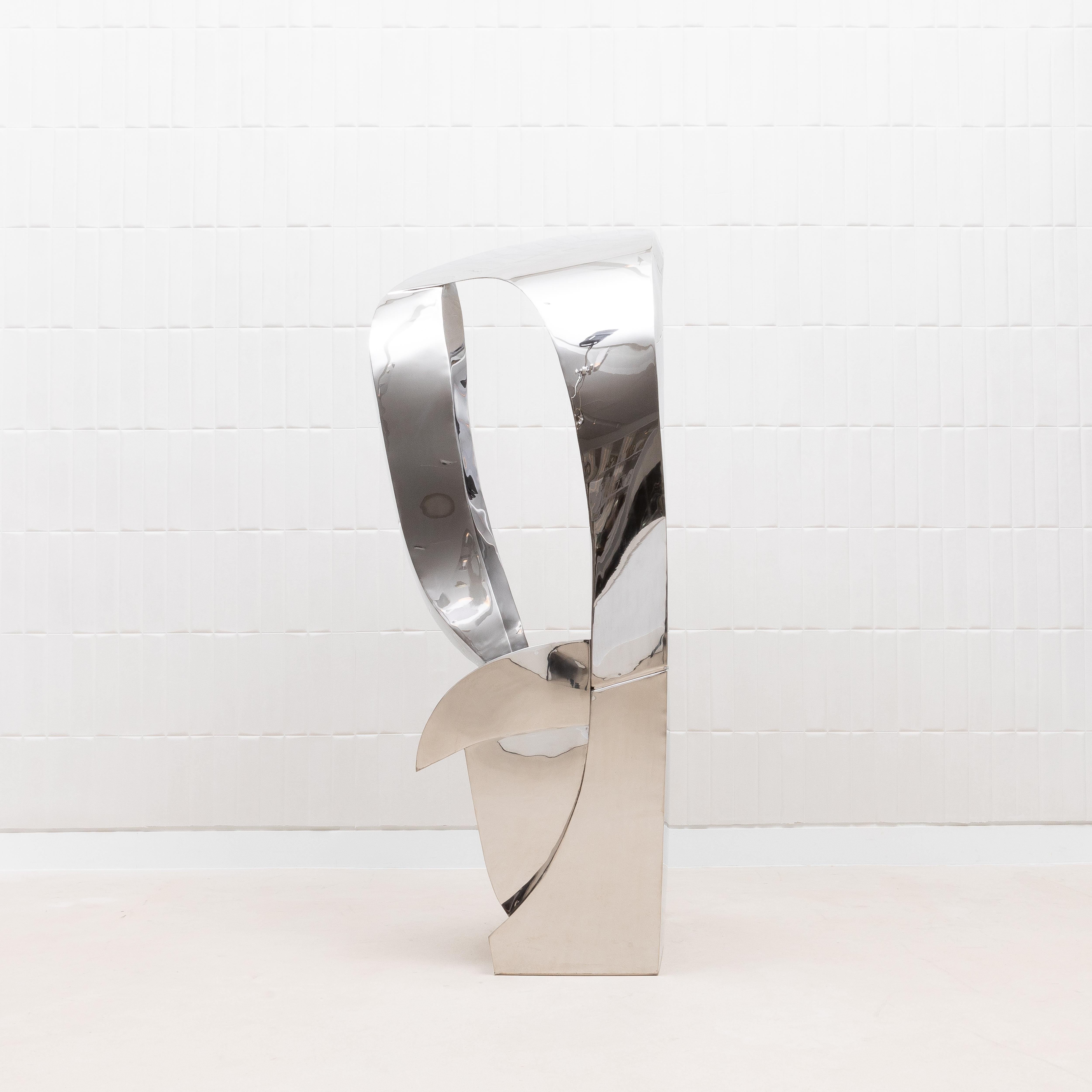 Scultura astratta moderna in acciaio lucido di Patrick Coard Paris in vendita 9