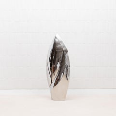 Escultura abstracta moderna de acero pulido de Patrick Coard Paris