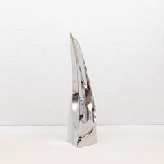 Scultura astratta moderna XL in acciaio lucido di Patrick Coard Paris