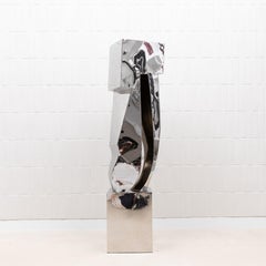 Escultura moderna abstracta XL de acero pulido de Patrick Coard Paris
