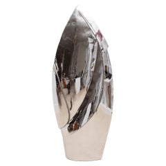 Sculpture abstraite moderne en acier poli de Patrick Coard Paris