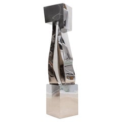 Sculpture abstraite moderne XL en acier poli de Patrick Coard Paris
