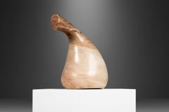 Modern Abstract Sculpture in Solid Alabaster by Mark Leblanc (1/8), USA