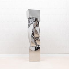 Escultura abstracta moderna de acero inoxidable de Patrick Coard Paris