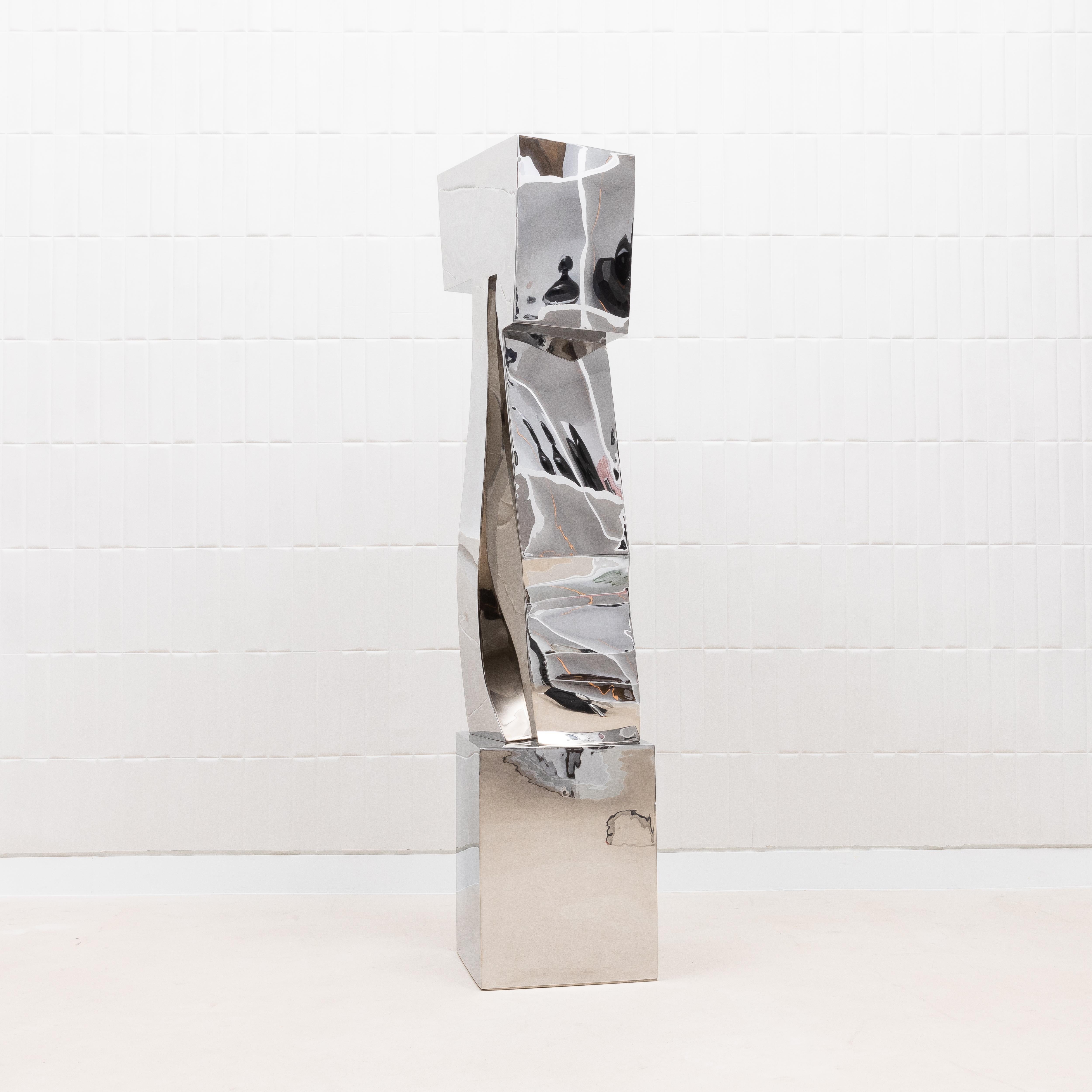 Filippino Scultura astratta moderna in acciaio inossidabile di Patrick Coard Paris in vendita