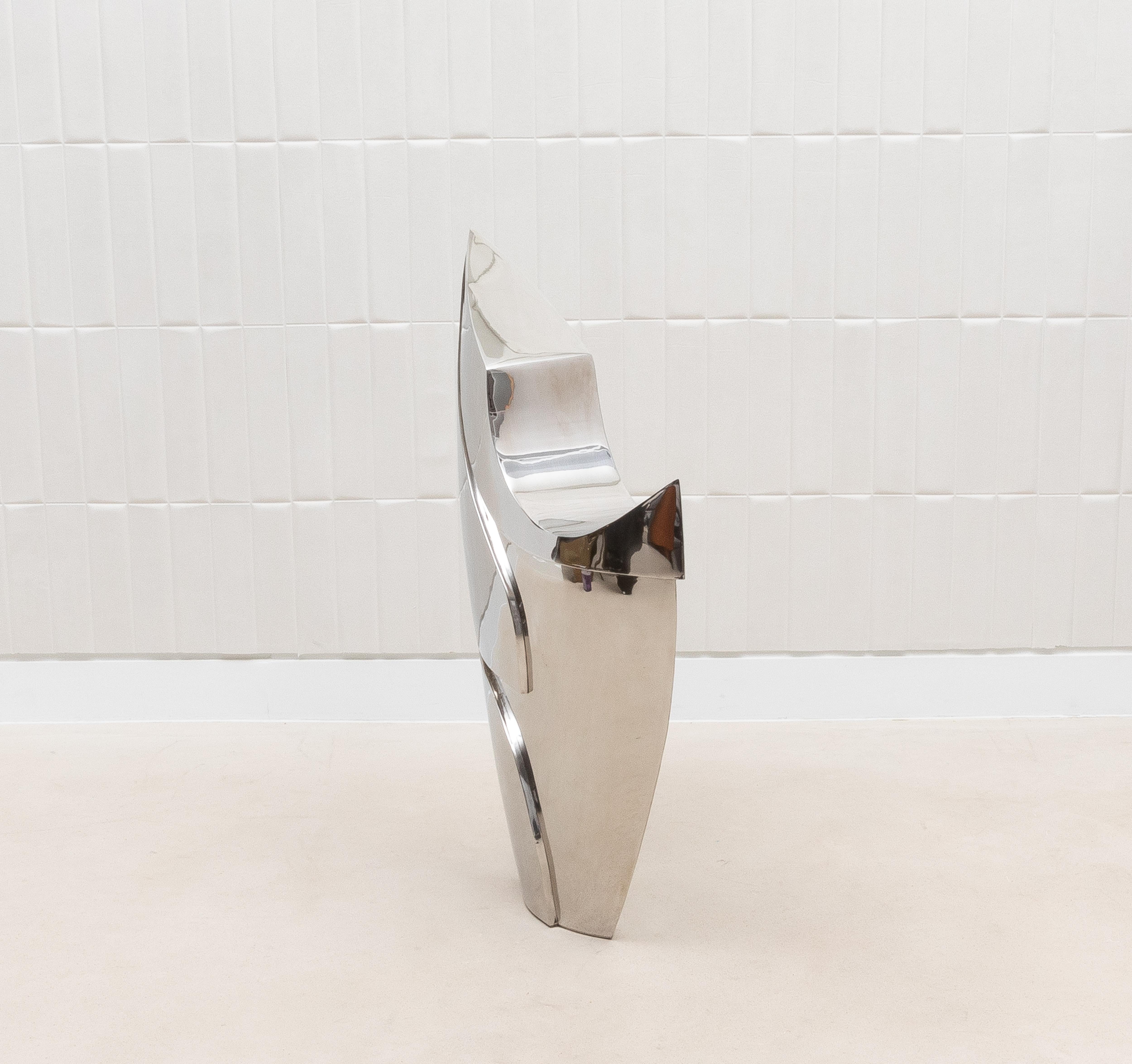 Fatto a mano Scultura astratta moderna in acciaio inossidabile di Patrick Coard Paris in vendita