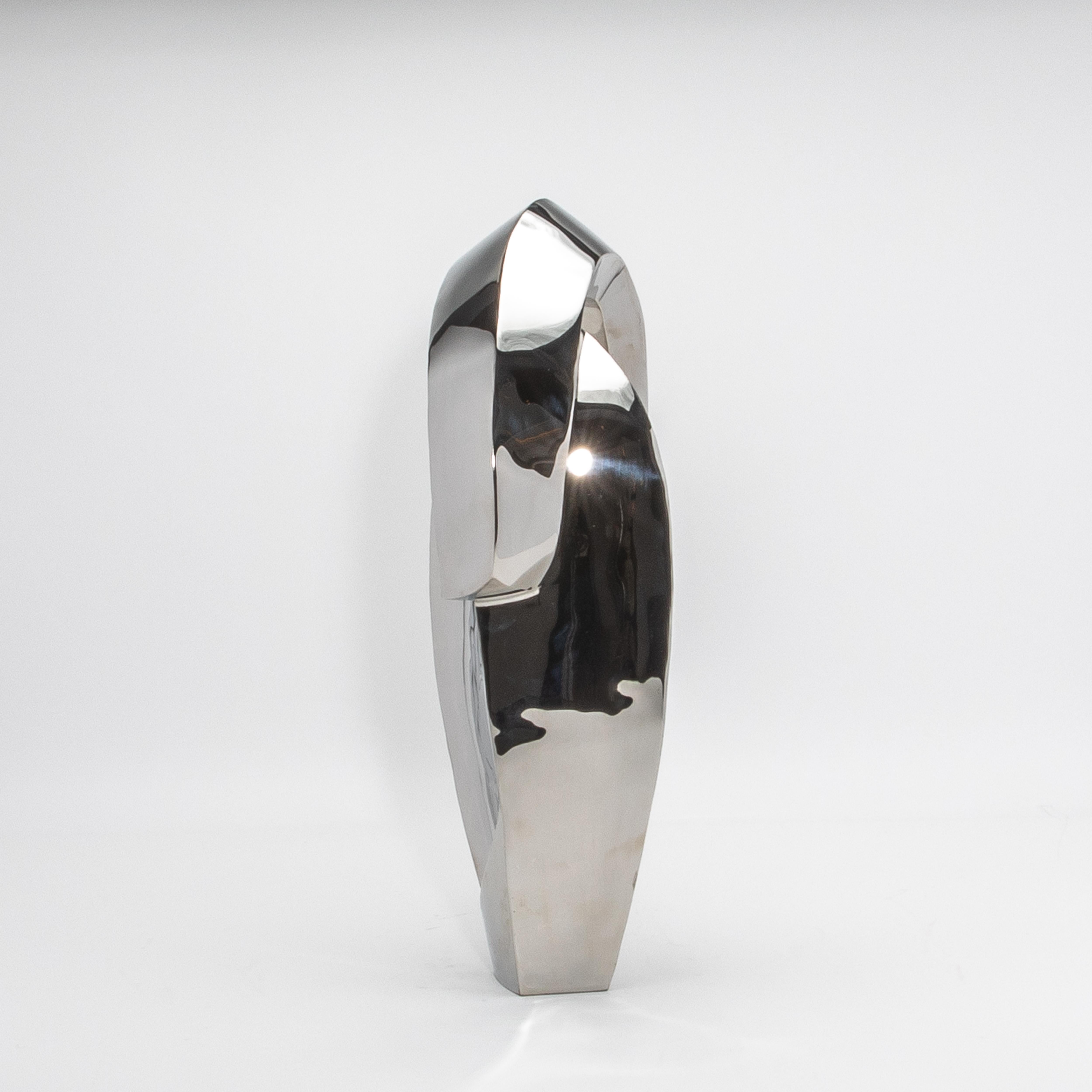 Escultura abstracta moderna de acero inoxidable de Patrick Coard Paris en Nuevo estado para la venta en West Hollywood, CA