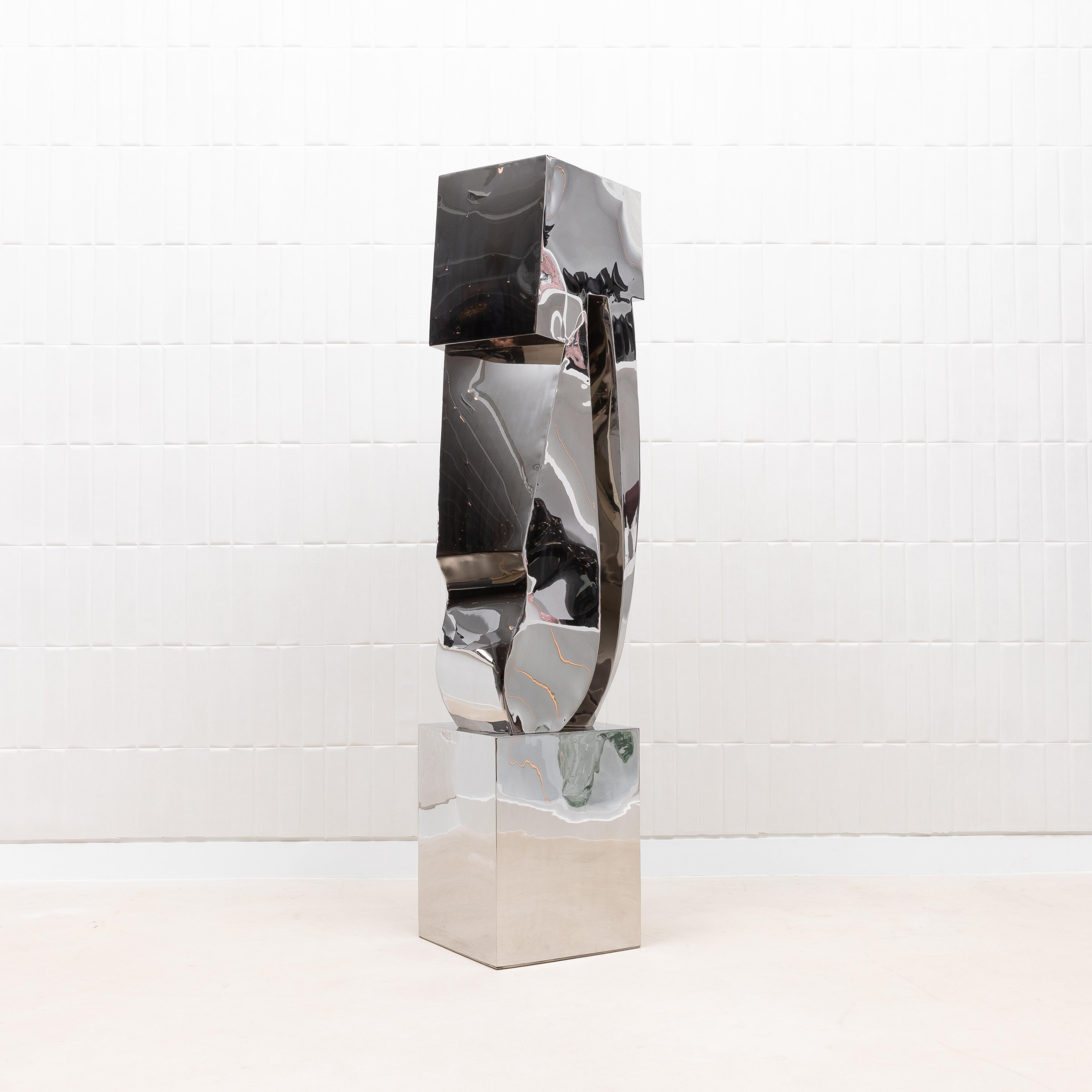 XXI secolo e contemporaneo Scultura astratta moderna in acciaio inossidabile di Patrick Coard Paris in vendita