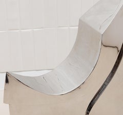 Moderne abstrakte Skulptur L aus Edelstahl von Patrick Coard Paris