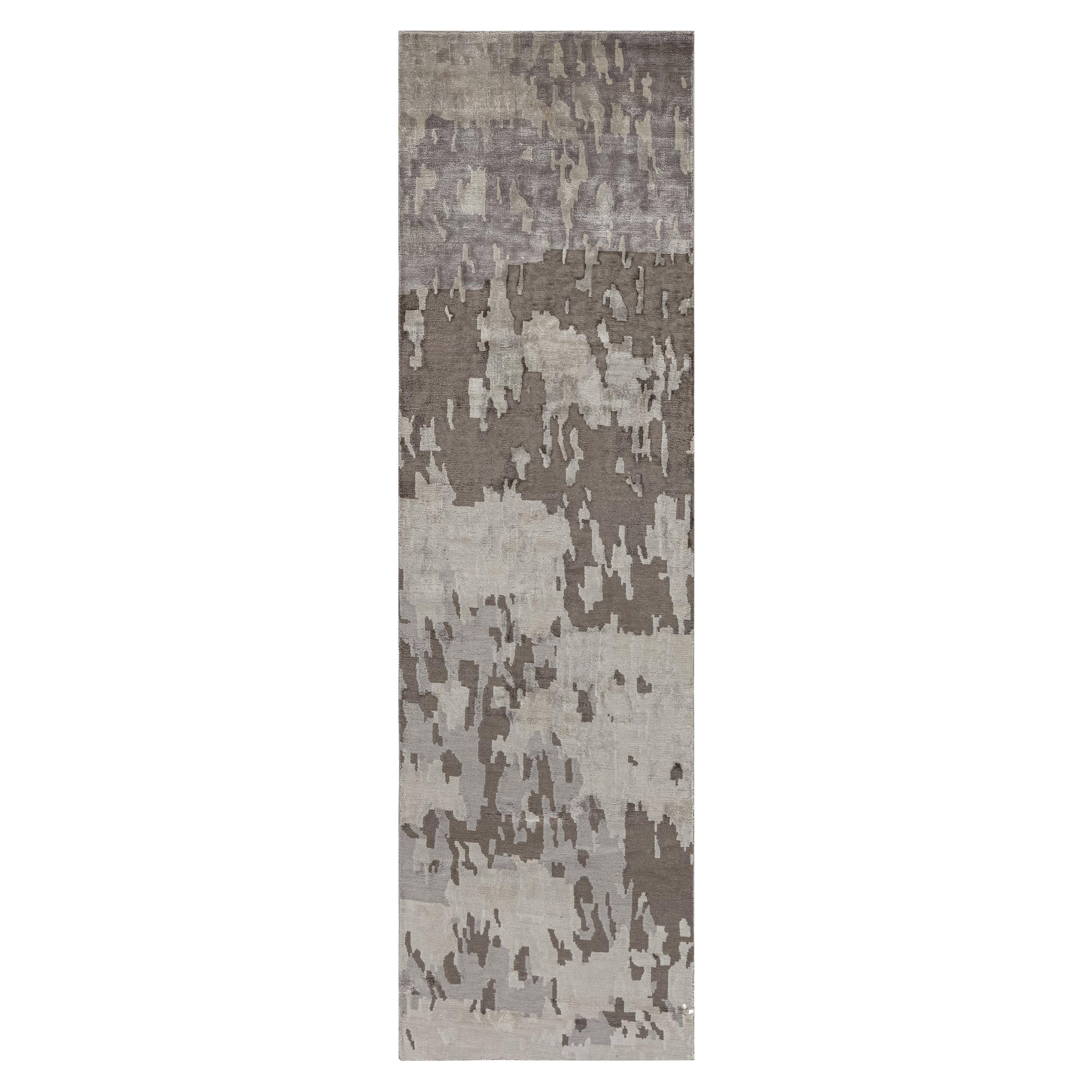 Modern Abstract Silk Runner by Doris Leslie Blau