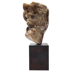 Modern Abstract Soapstone Sculpture in Head Form