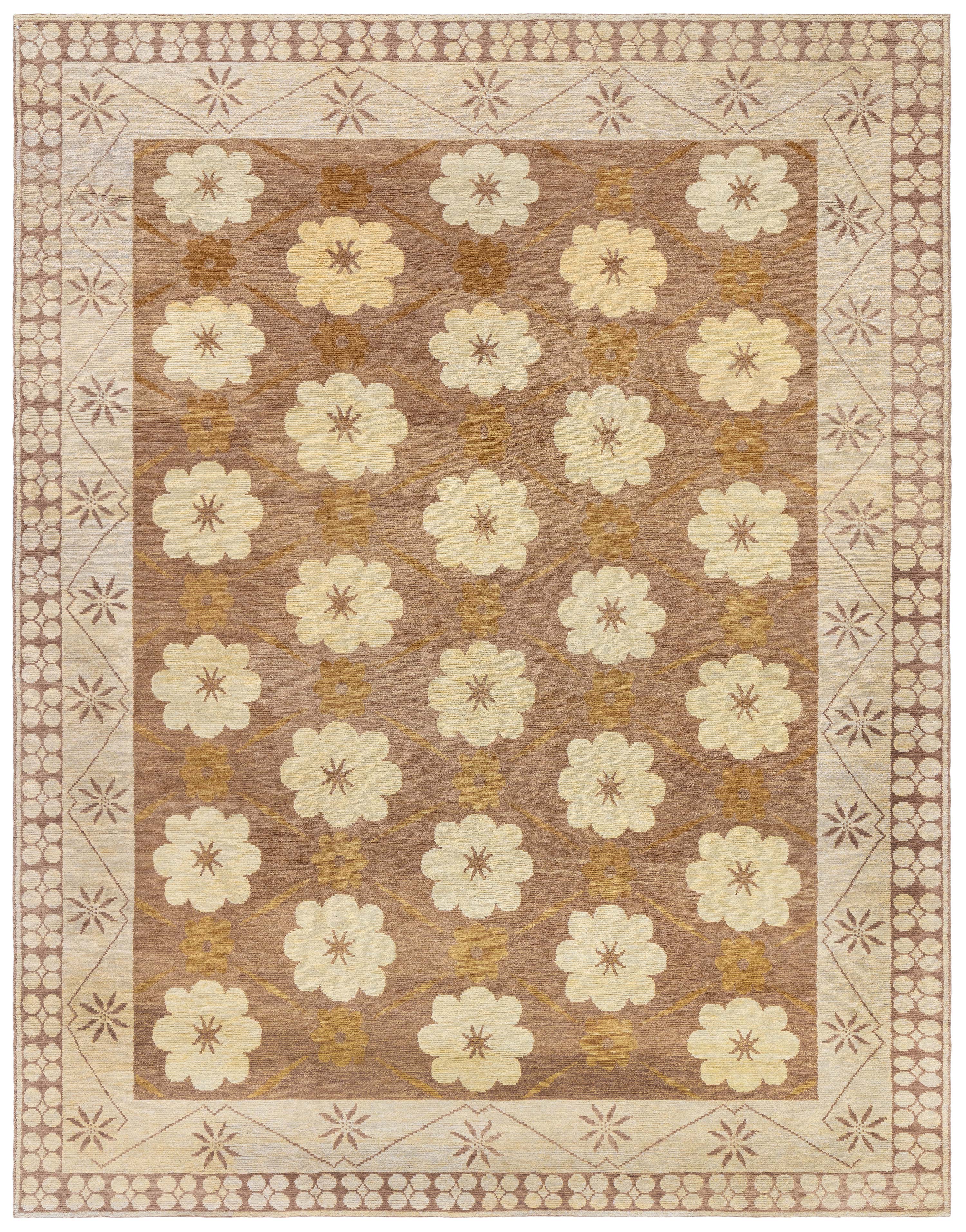 Modern Abstract Soft Beige Handmade Rug by Doris Leslie Blau