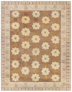 Modern Abstract Soft Beige Handmade Rug by Doris Leslie Blau