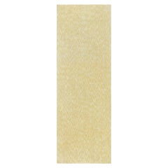 Modern Abstract Solid Pale Sand Silk Runner "Mielgrain" by Doris Leslie Blau